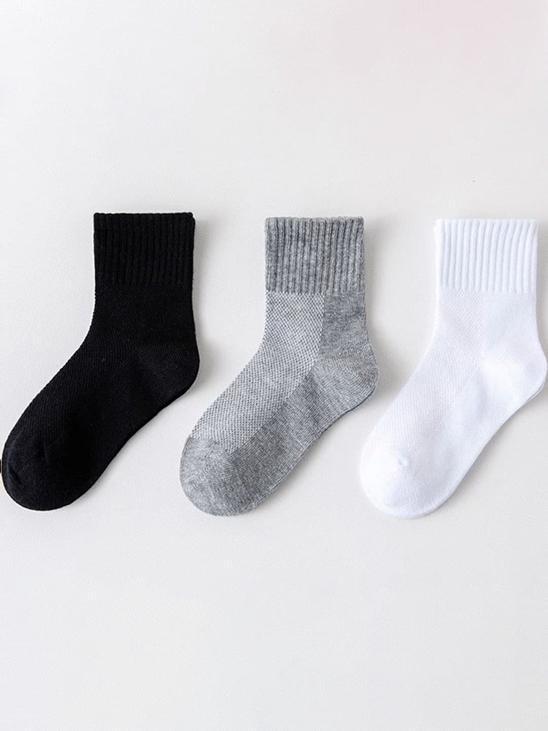 BEAR&BEYOND Men Pack of 3 Cotton Colourblocked Ankle Length Socks - view 1