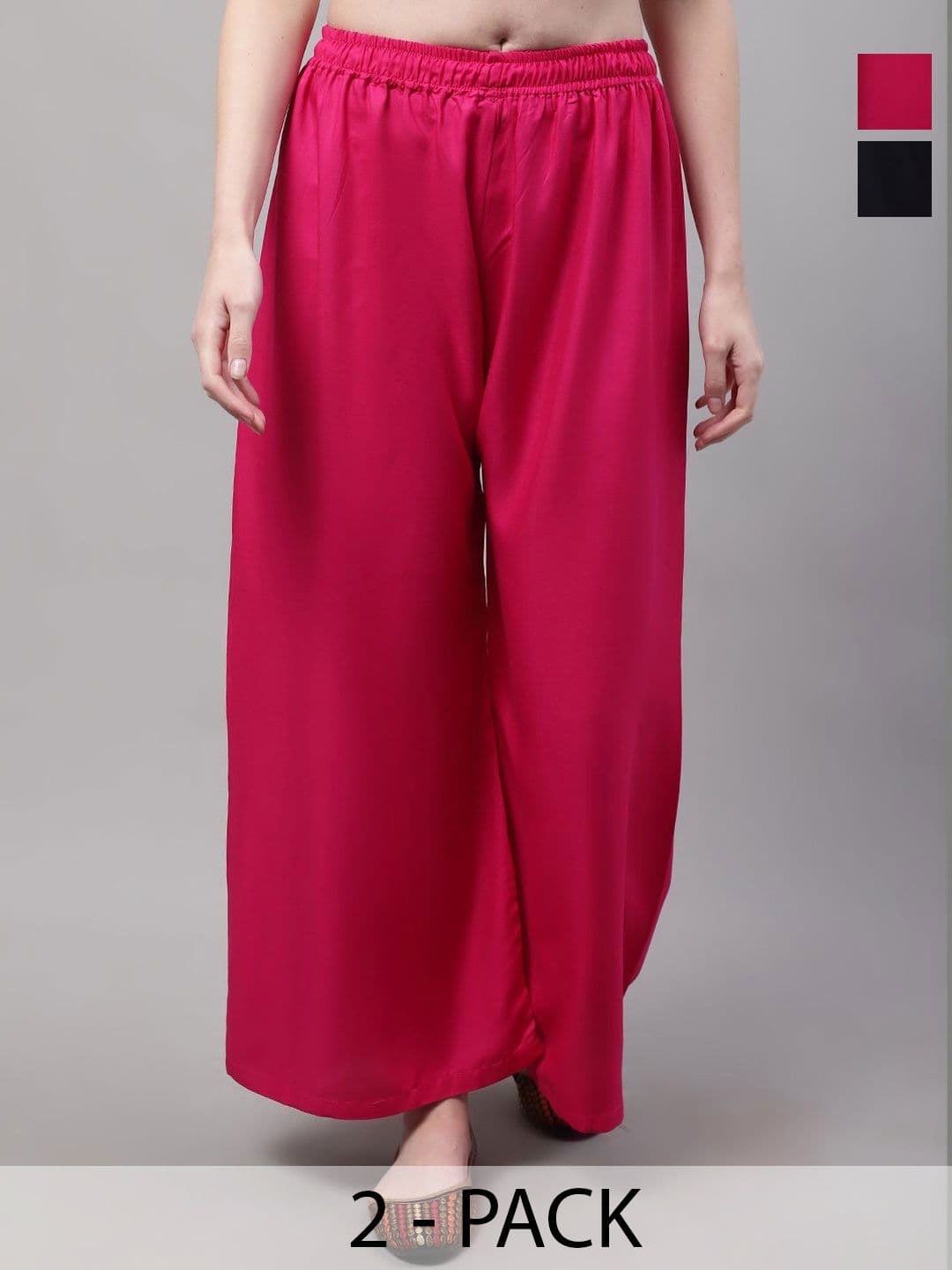 KALINI Women 2 Flared Ethnic Palazzos - view 1