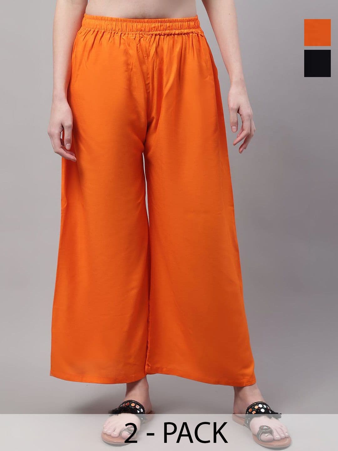KALINI Women 2 Flared Ethnic Palazzos - view 1