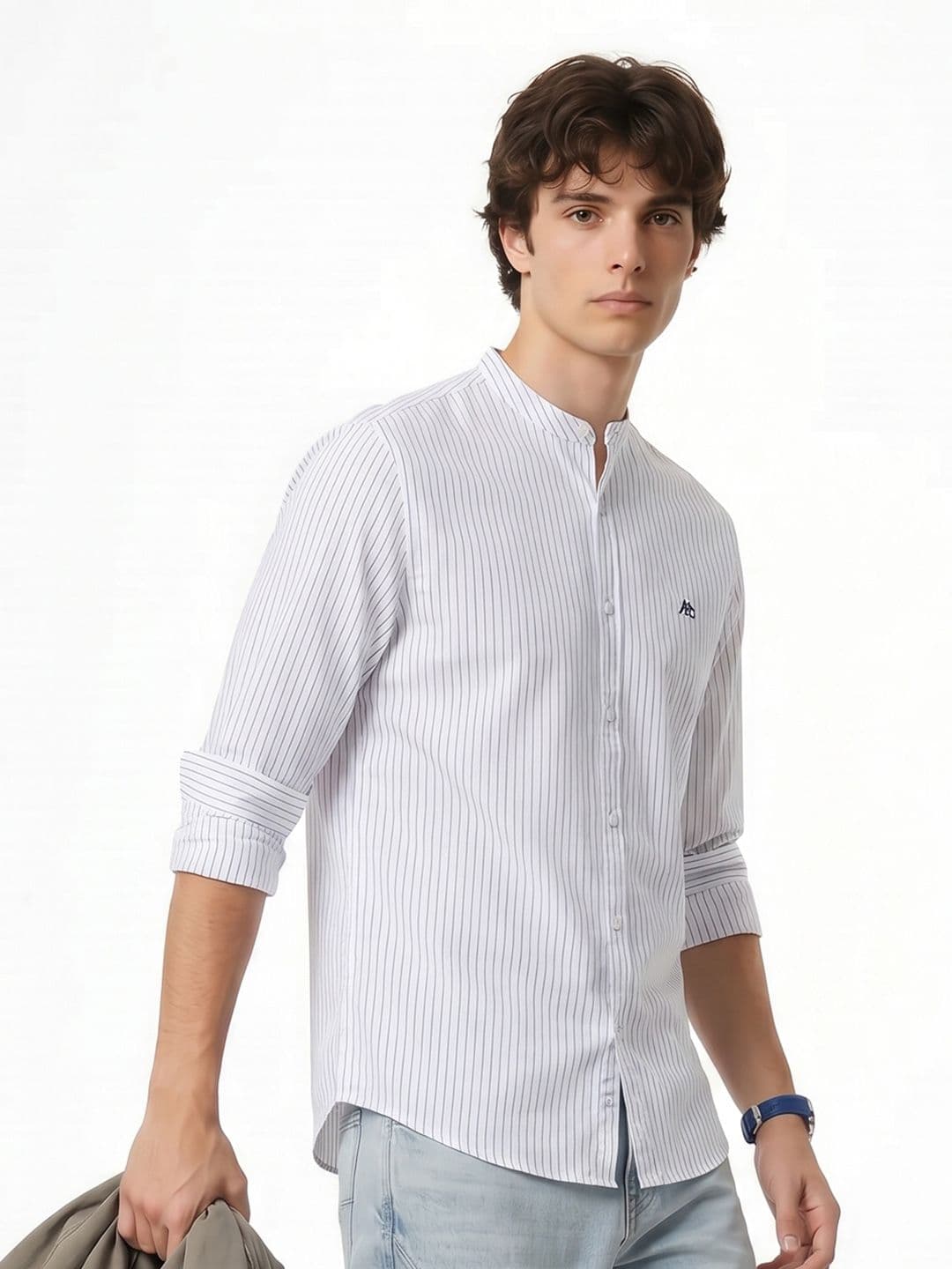 Aeropostale Striped Cotton Linen Casual Shirt - view 1