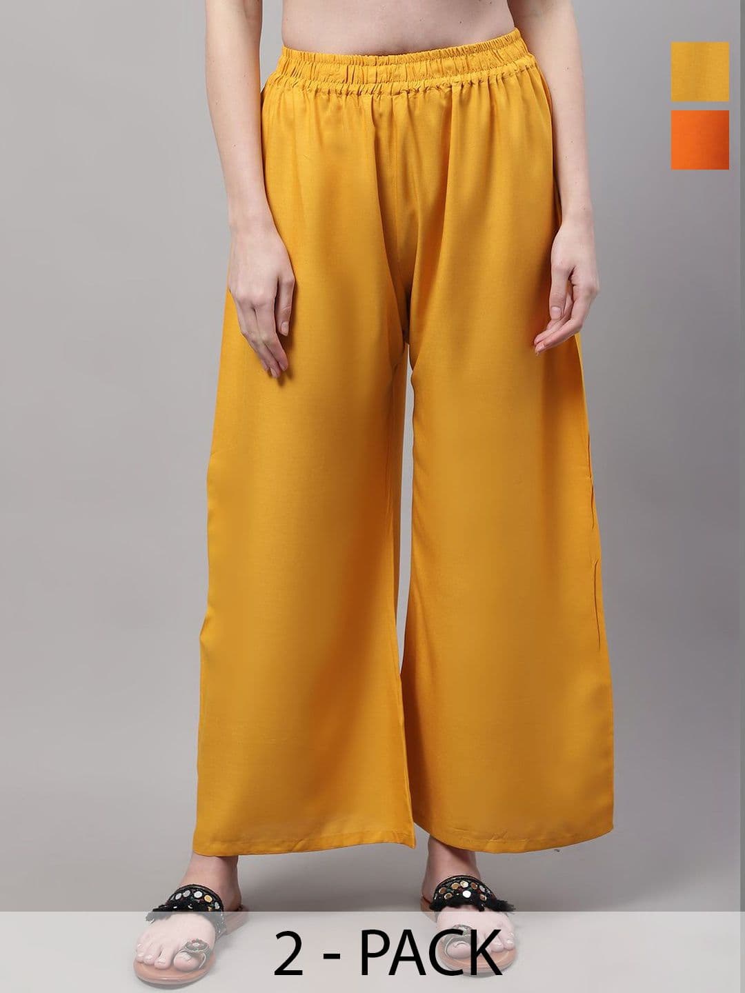 KALINI Women 2 Flared Ethnic Palazzos - view 1