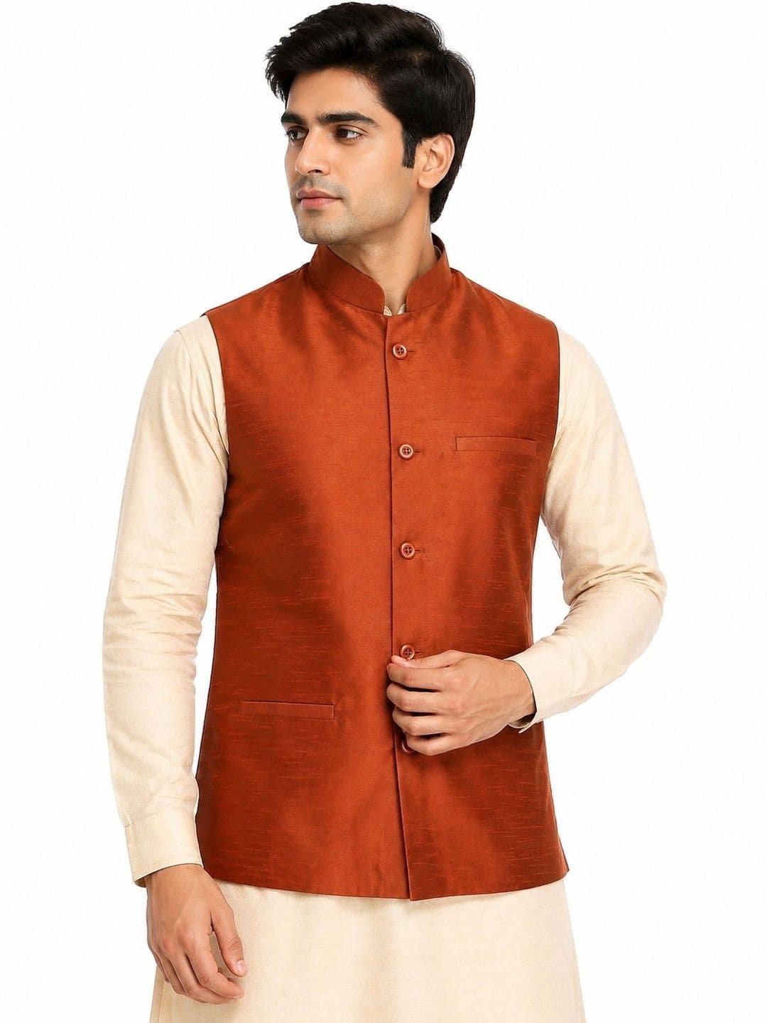 KUTUB FASHION Sleeveless Nehru Jackets - view 1