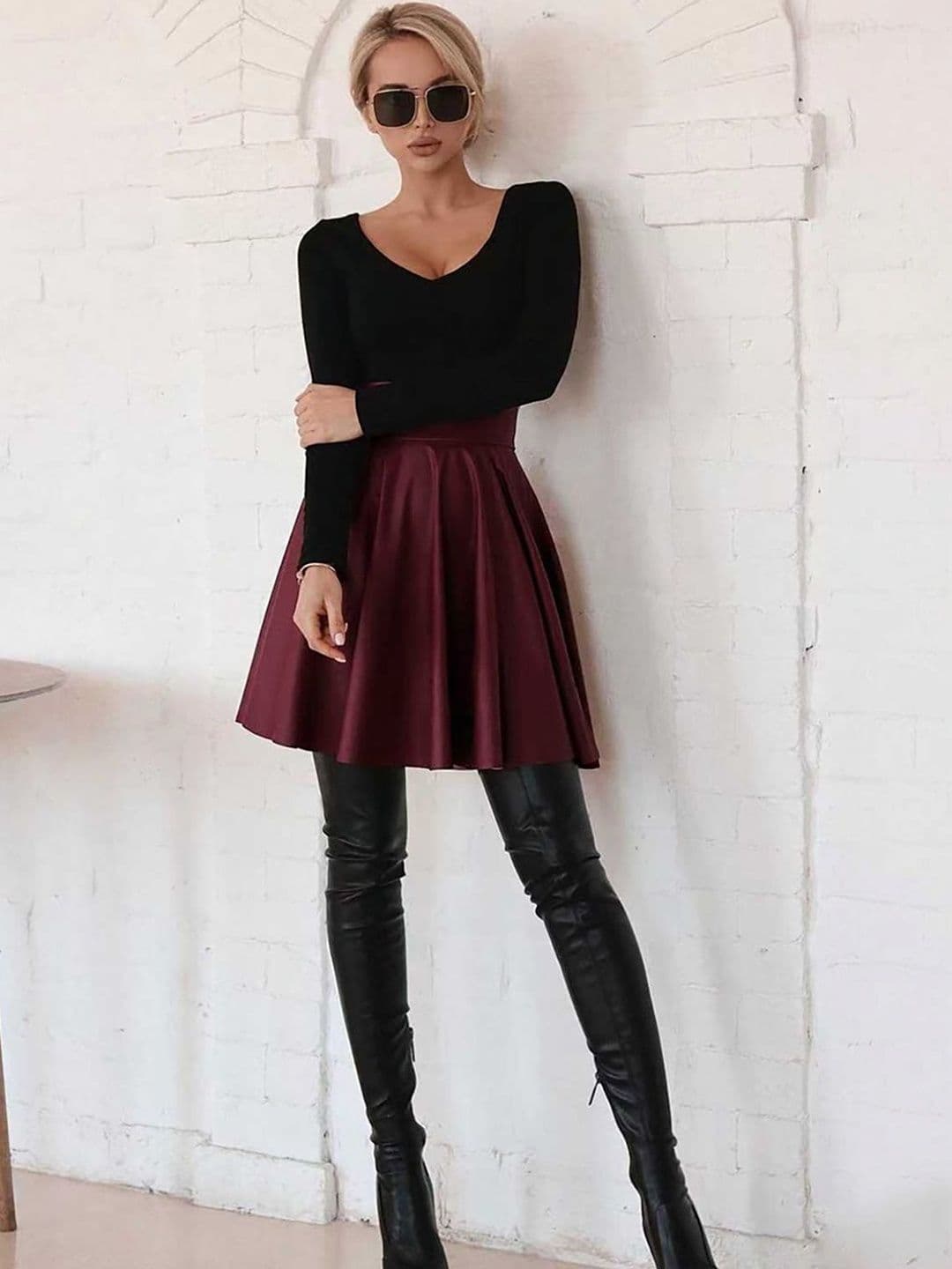 JC Mode Women Above Knee Flared Skirt - view 1