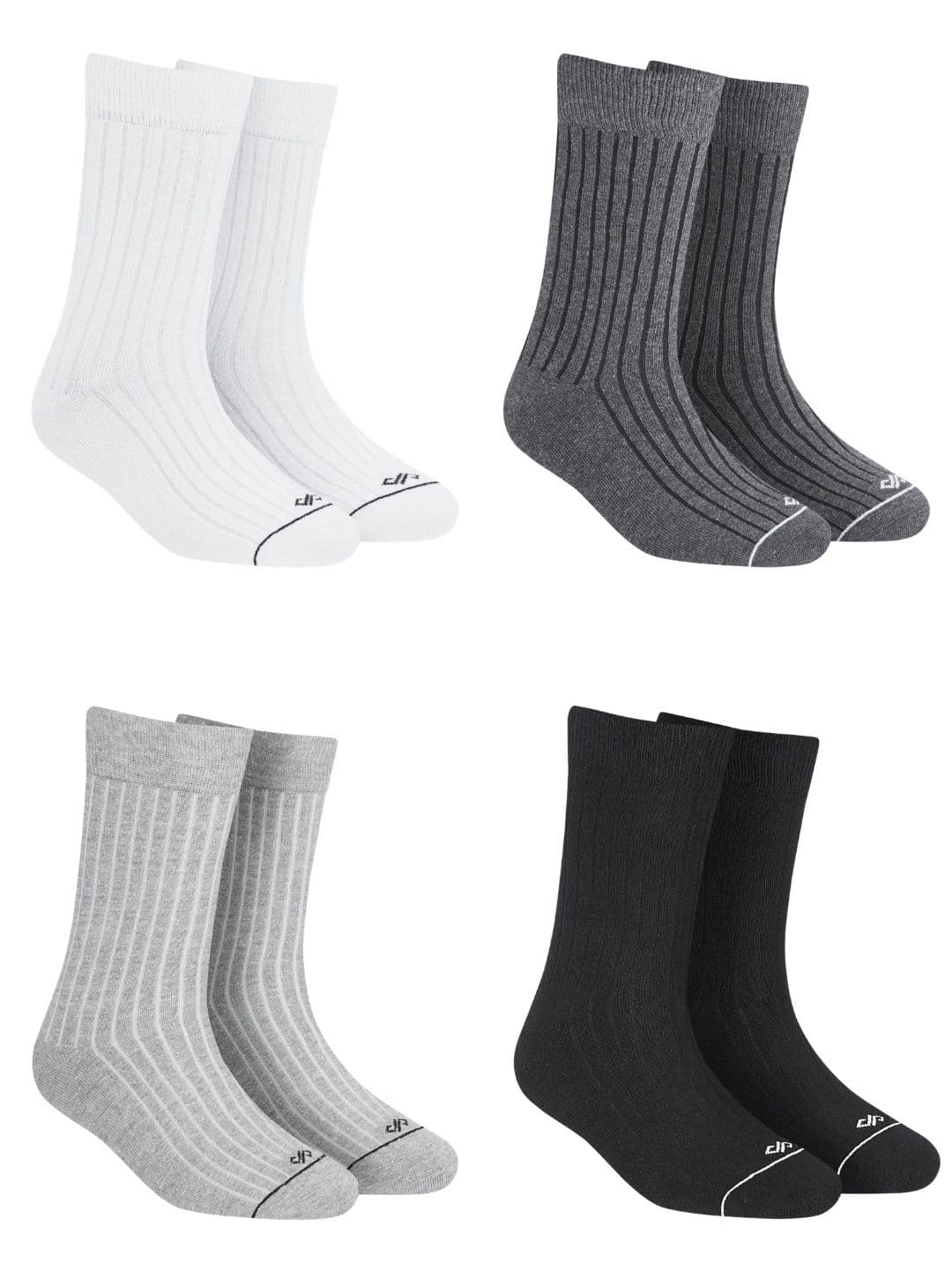 Dynamocks Unisex Pack Of 4 Striped Calf-Length Socks - view 1