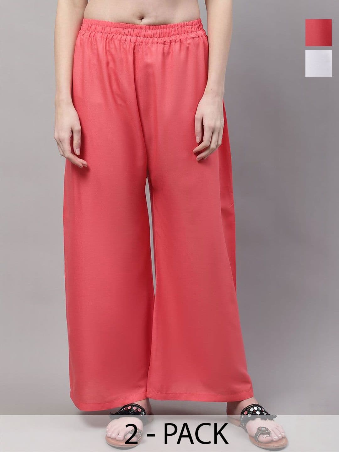 KALINI Women 2 Flared Ethnic Palazzos - view 1