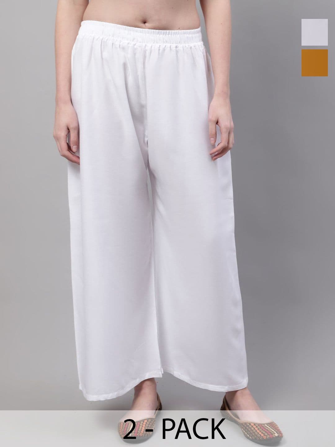 KALINI Women 2 Flared Ethnic Palazzos - view 1