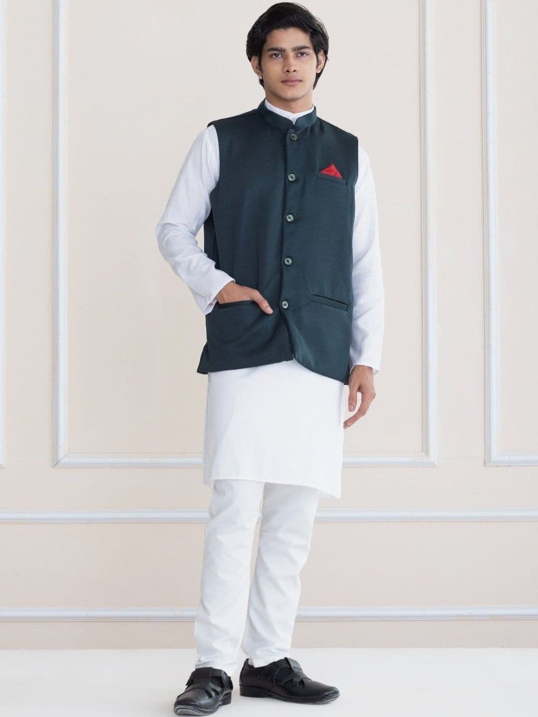 SHROBH Sleeveless Nehru Jackets - view 1