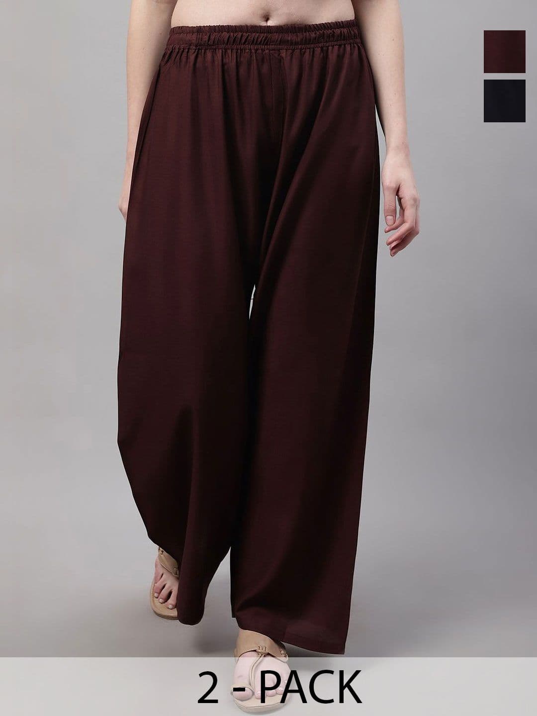 KALINI Women 2 Flared Ethnic Palazzos - view 1