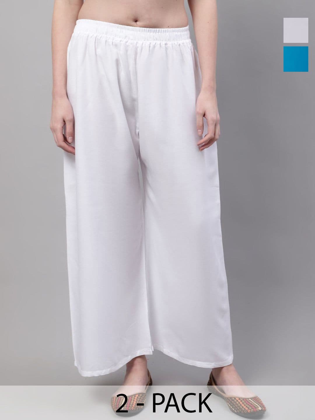KALINI Women 2 Flared Ethnic Palazzos - view 1