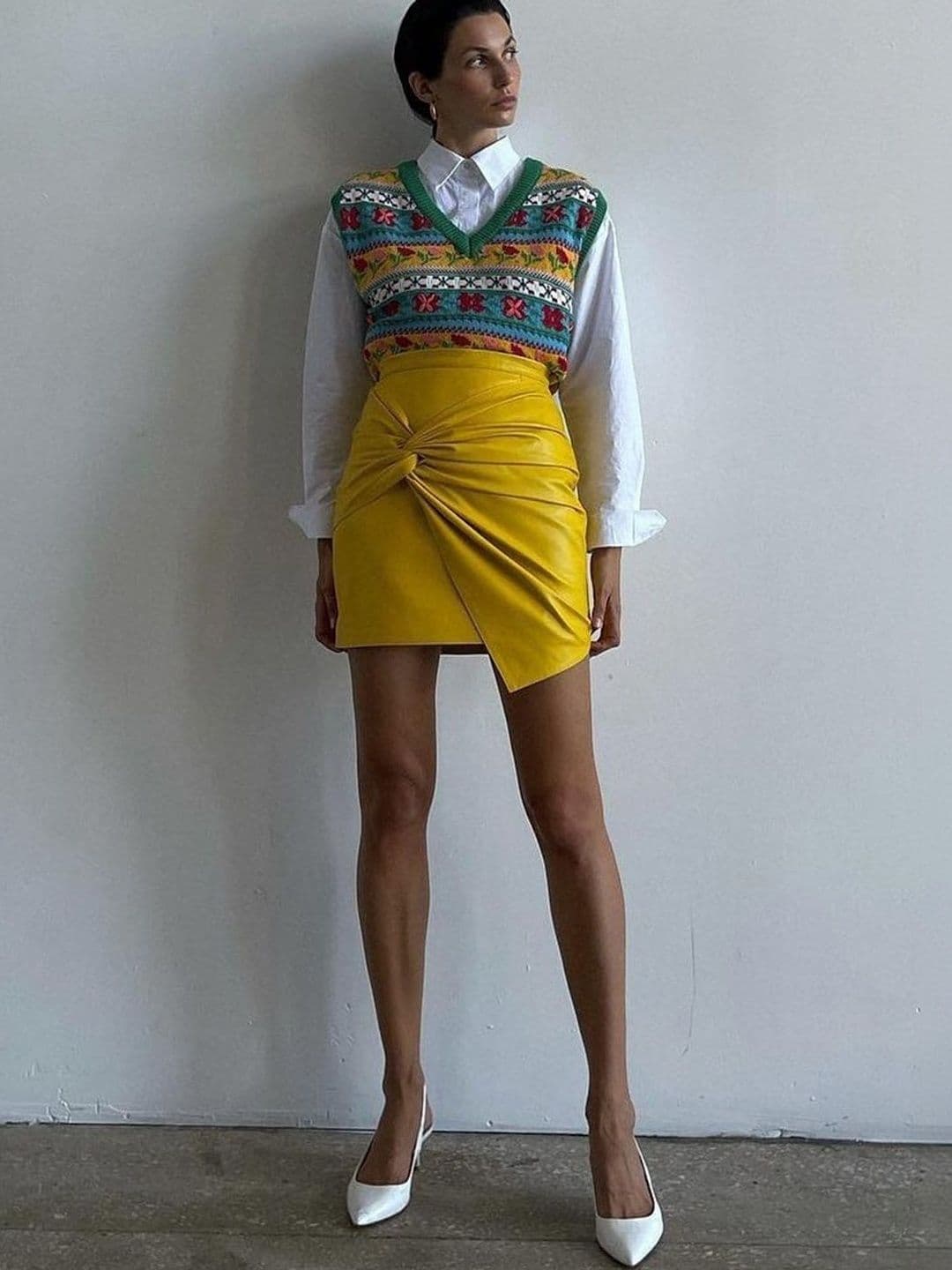 JC Mode Women Draped Mini A-Line Skirt - view 1