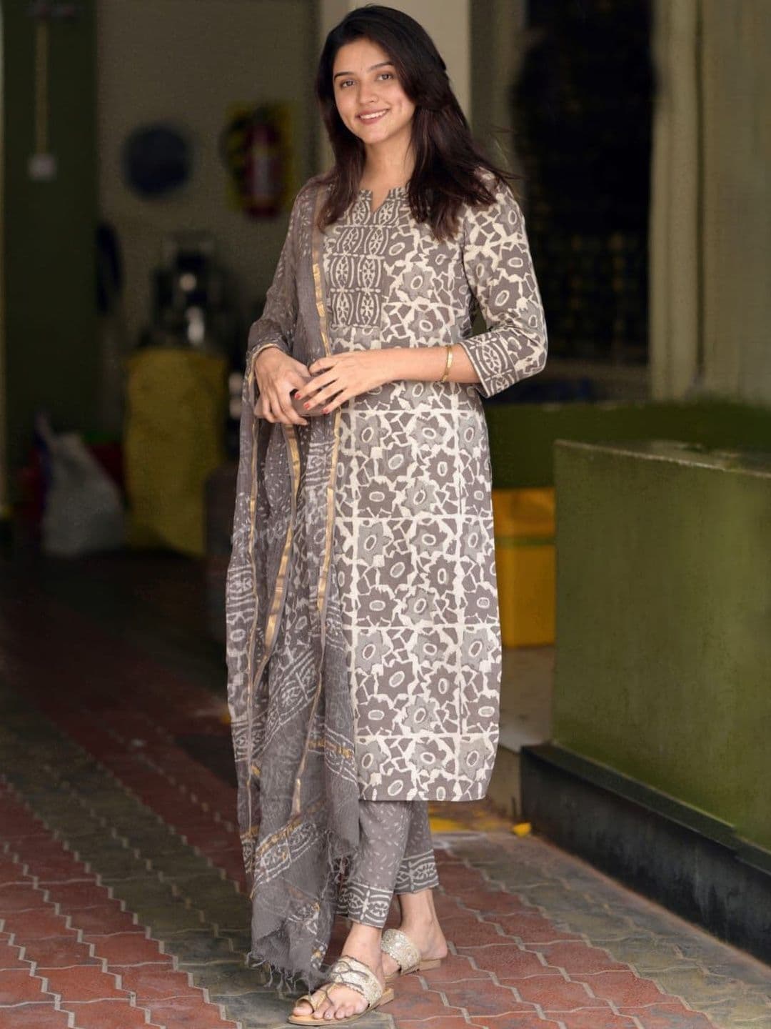 Keitra Women Ethnic Motifs Printed Regular Kurta with Pyjamas & With Dupatta - view 1