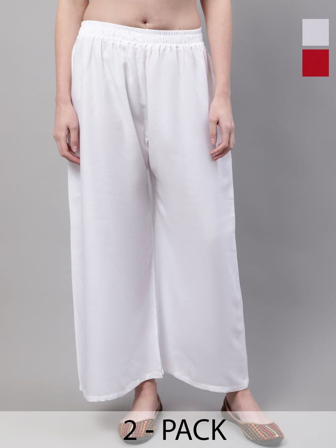 KALINI Women 2 Flared Ethnic Palazzos - view 1