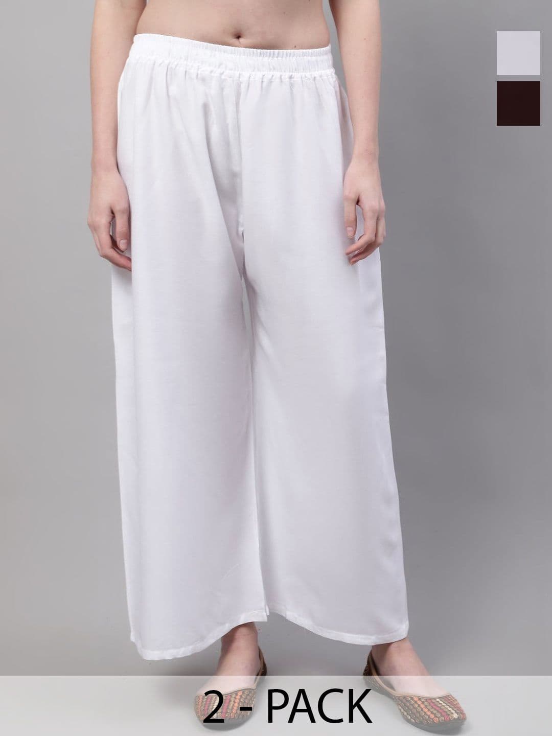 KALINI Women 2 Flared Ethnic Palazzos - view 1