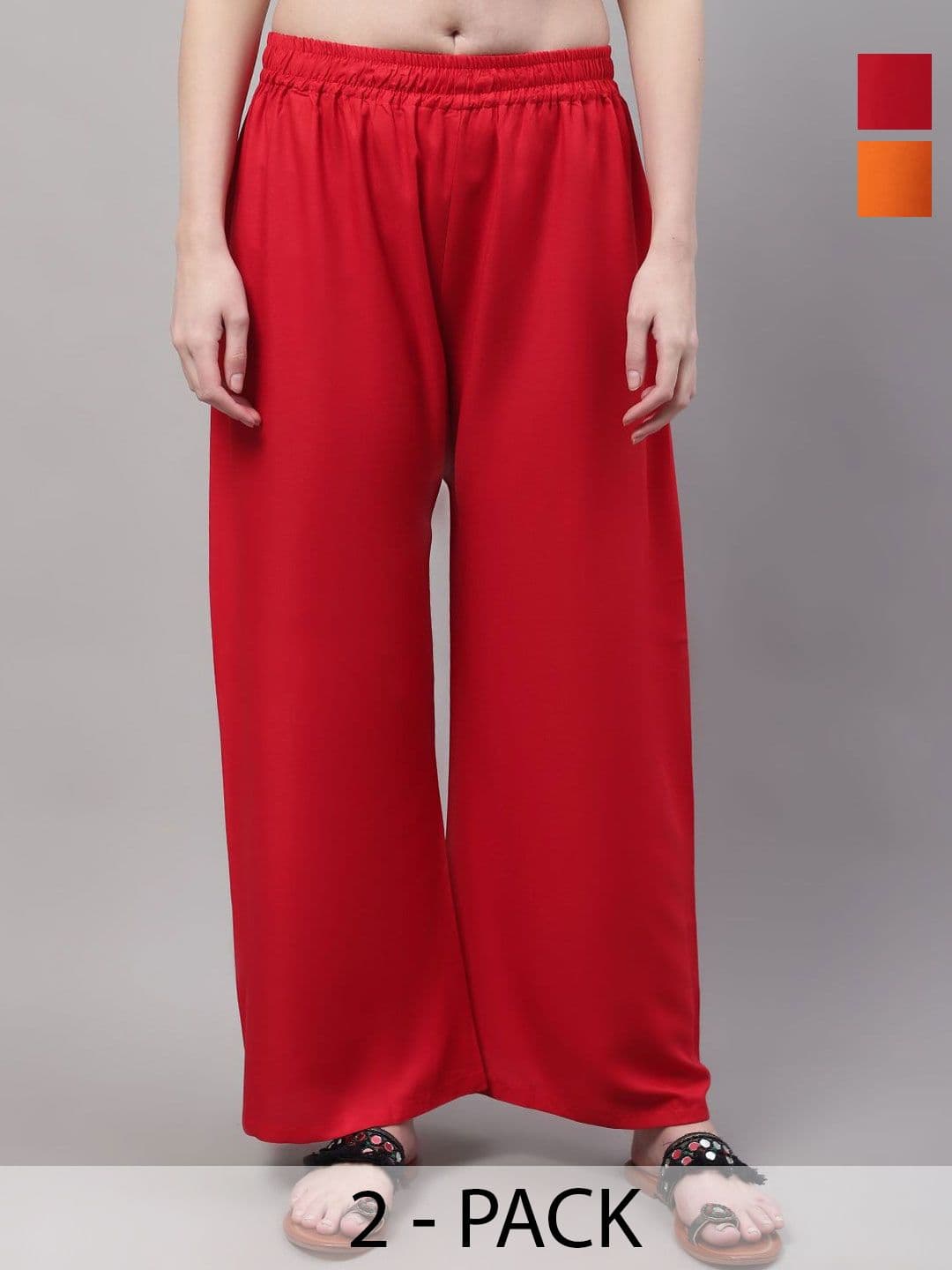 KALINI Women 2 Flared Ethnic Palazzos - view 1