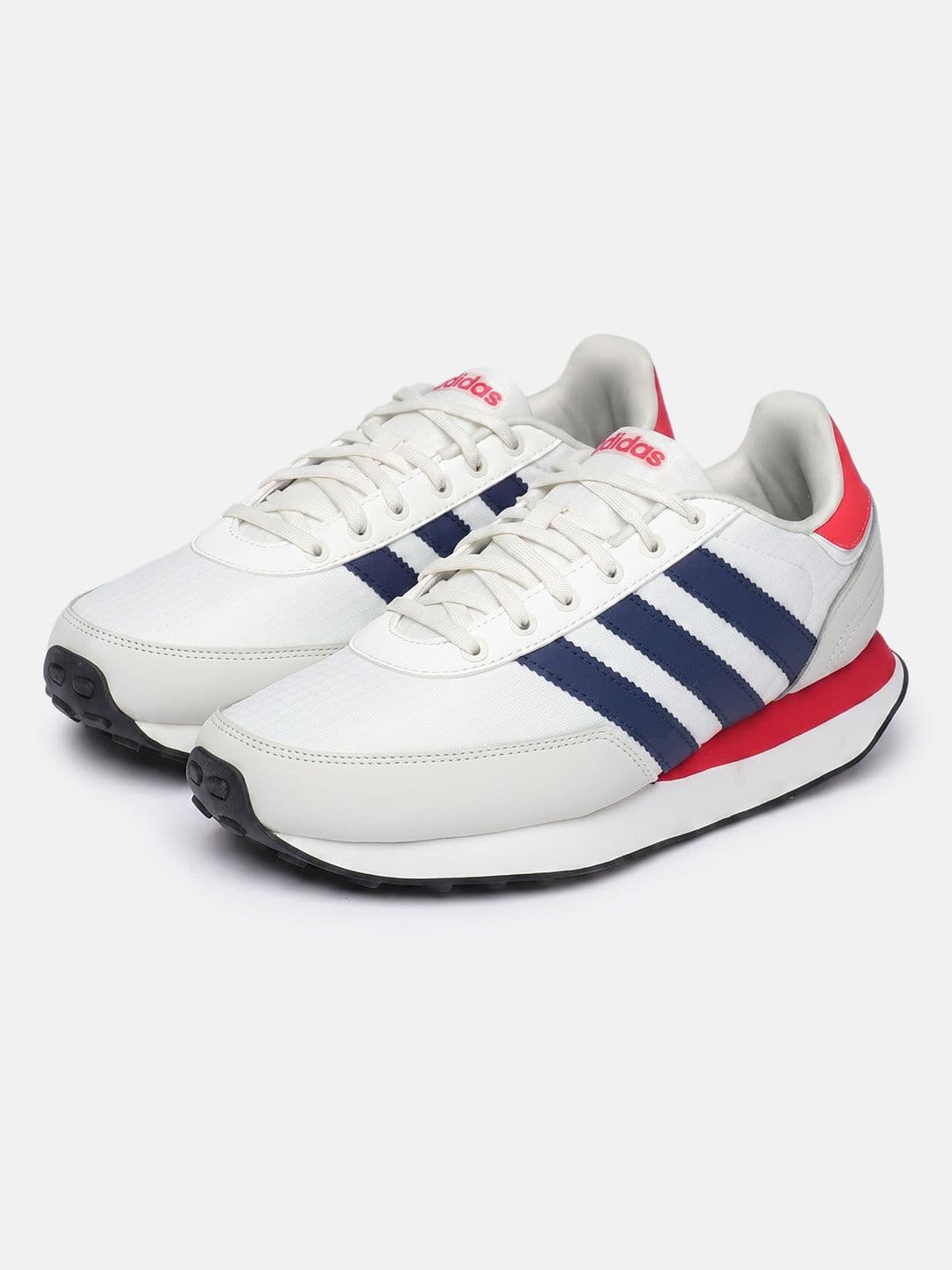 ADIDAS Men White Striped Sports Shoes - view 1