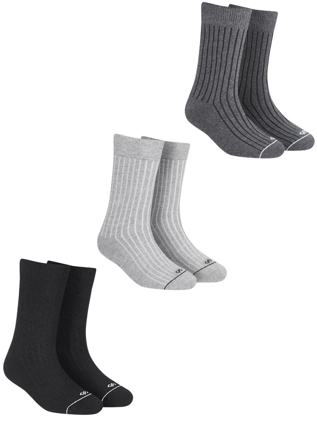 Dynamocks Unisex Pack Of 3 Solid Calf Length Socks - view 1