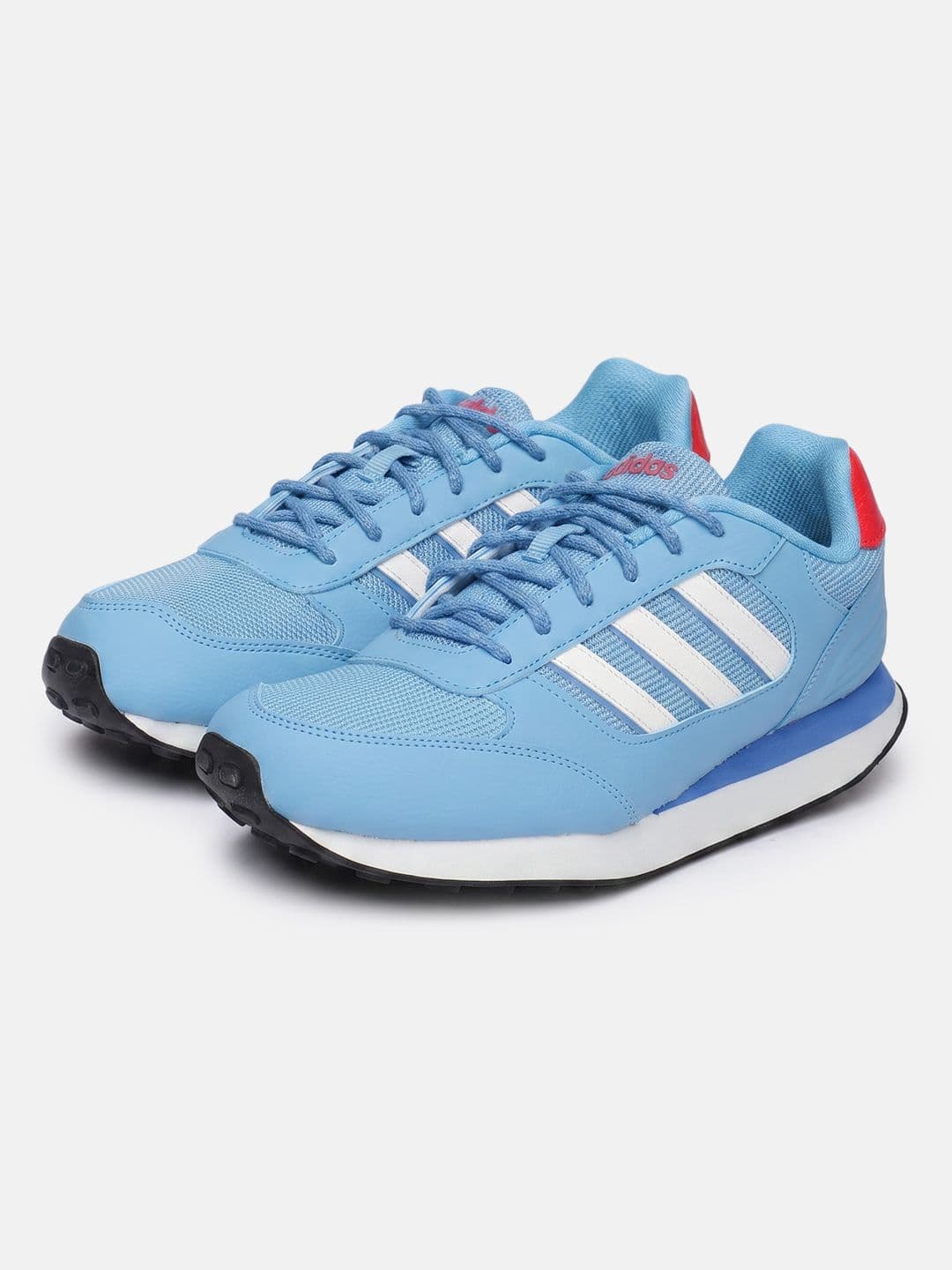 ADIDAS Men Blue Striped Sports Shoes - view 1