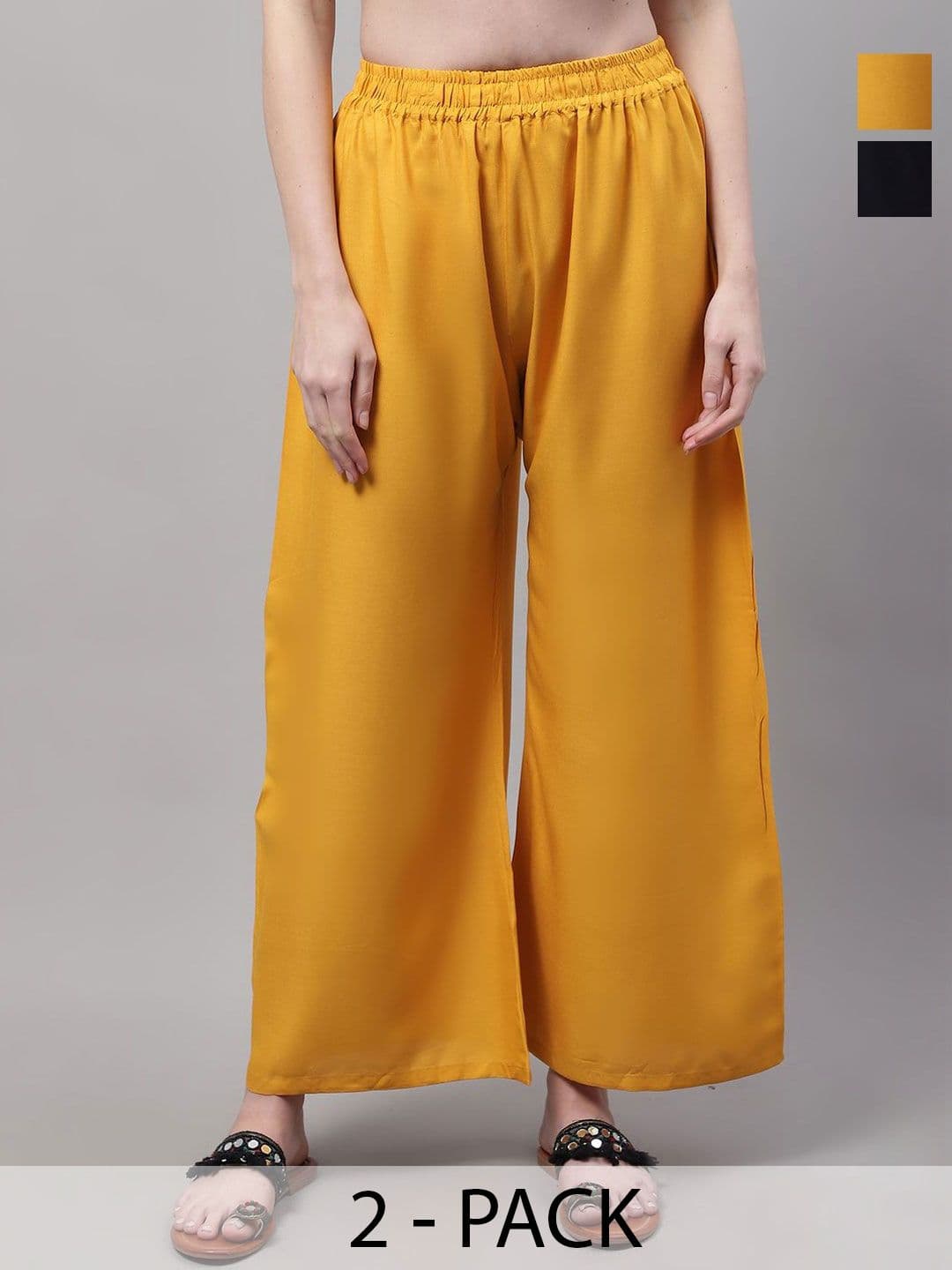 KALINI Women 2 Flared Ethnic Palazzos - view 1