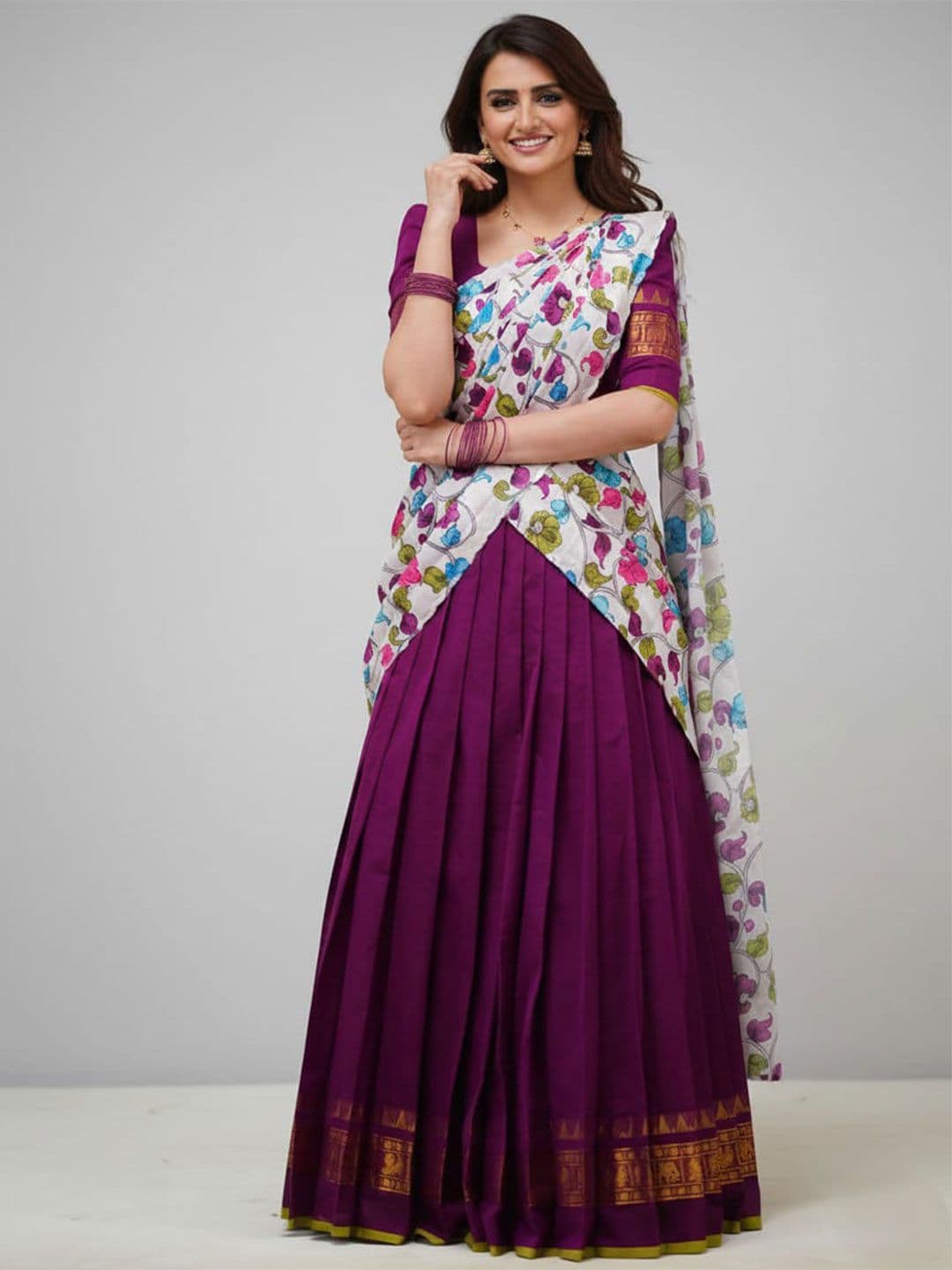 CP TEXTILE Semi-Stitched Lehenga & Blouse With Dupatta - view 1