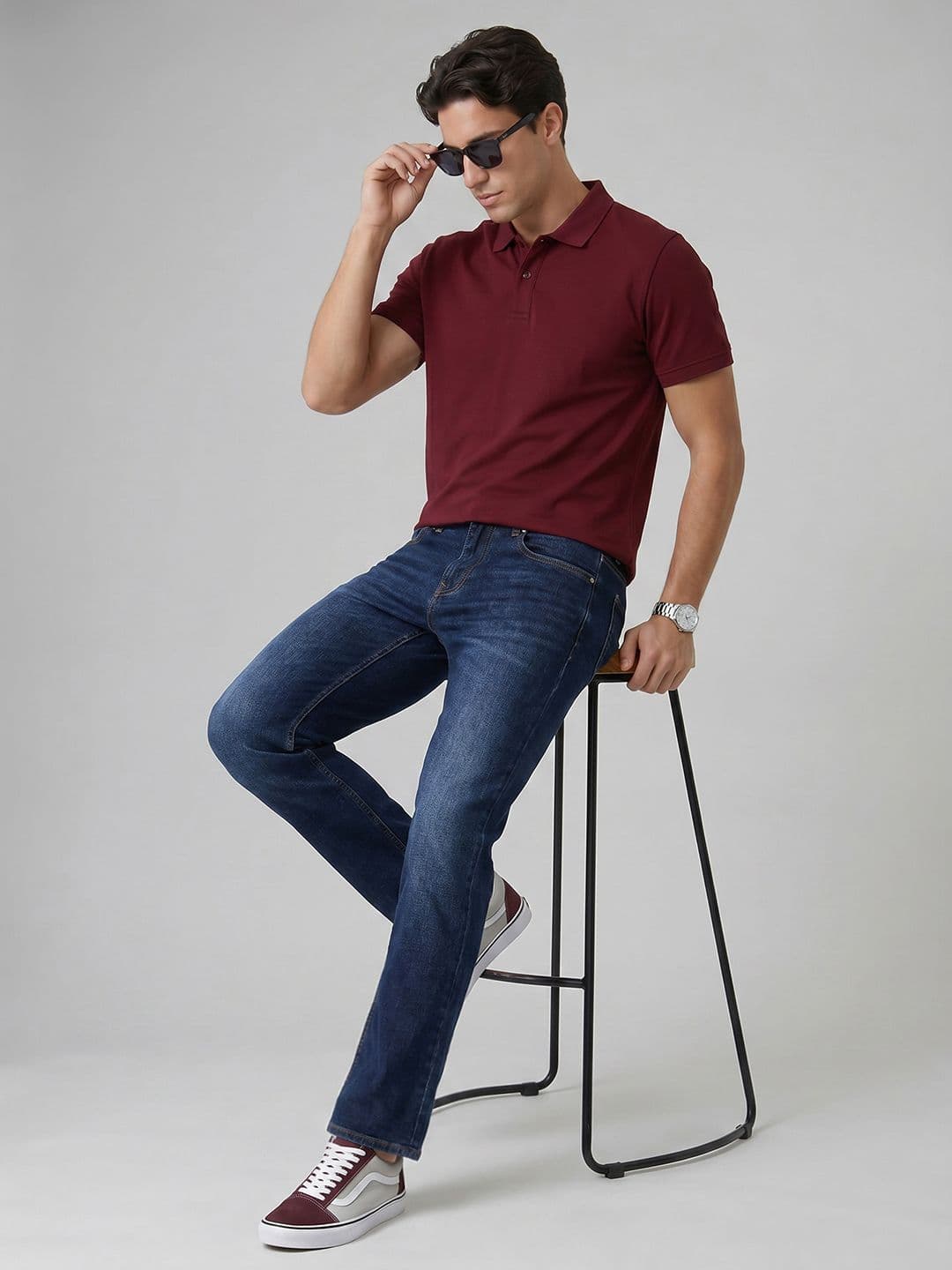 Spykar Men Ricardo Mid Rise Straight Fit Dark blue Jeans - view 1