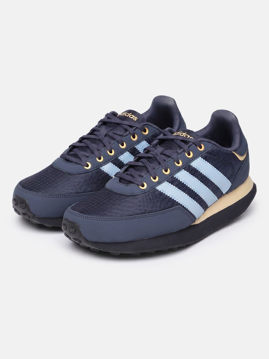 ADIDAS Men Blue Striped Sports Shoes - view 1