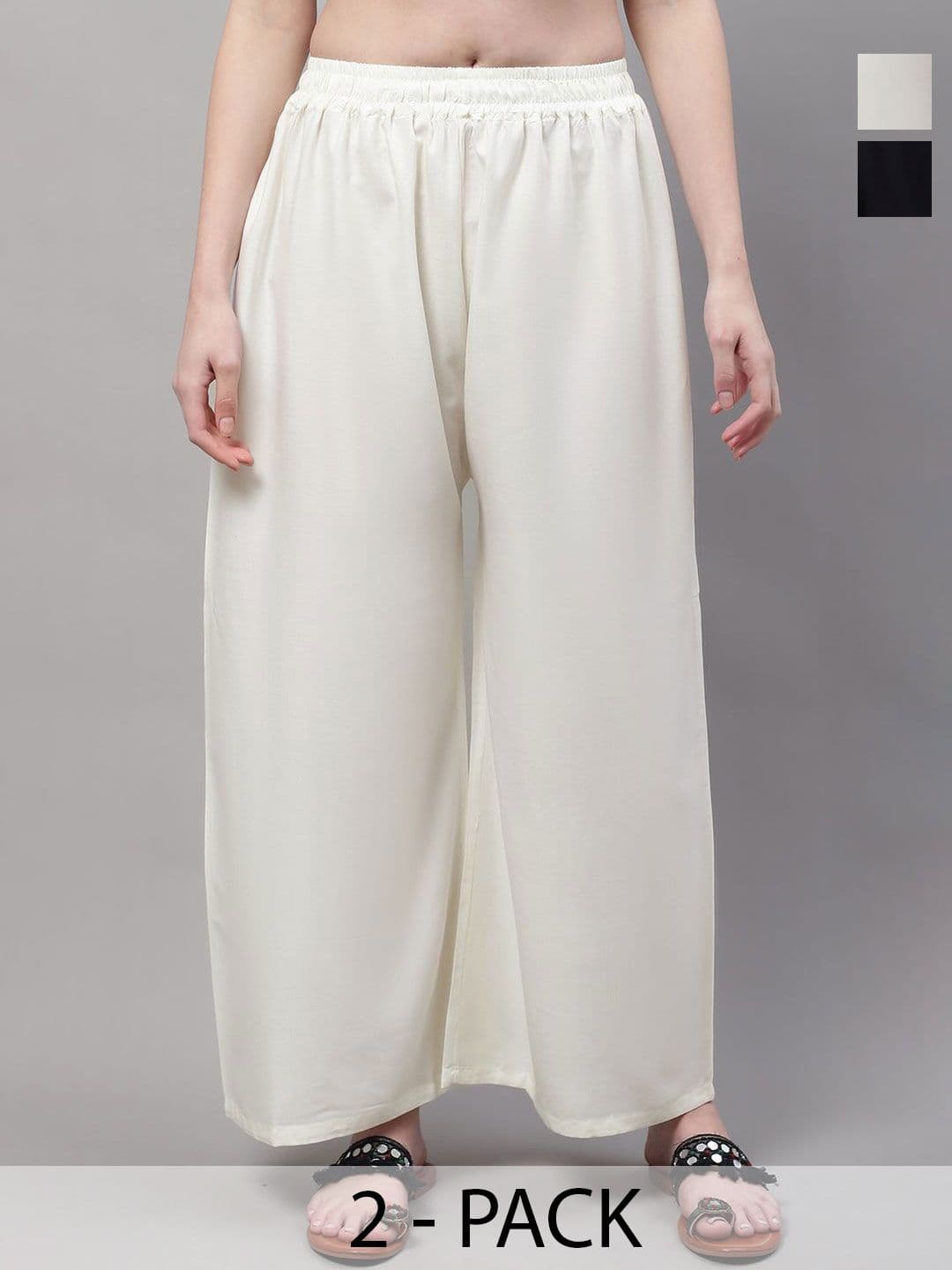 KALINI Women 2 Flared Ethnic Palazzos - view 1
