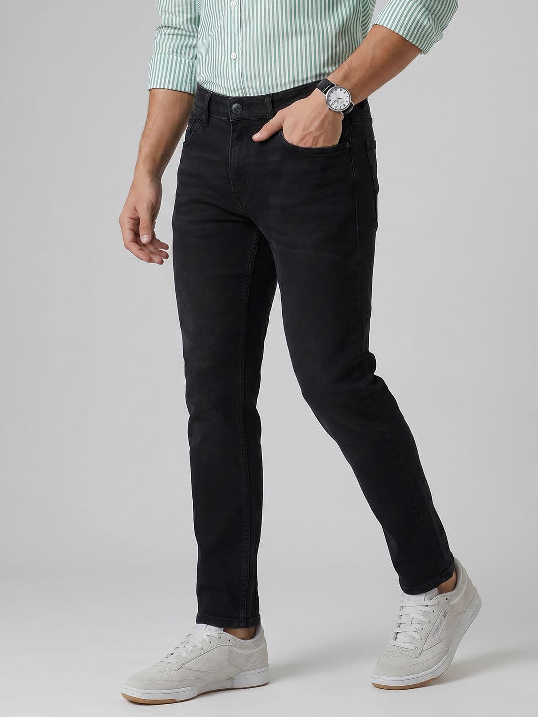 Spykar Men Rover Mid Rise Regular Fit black Jeans - view 1