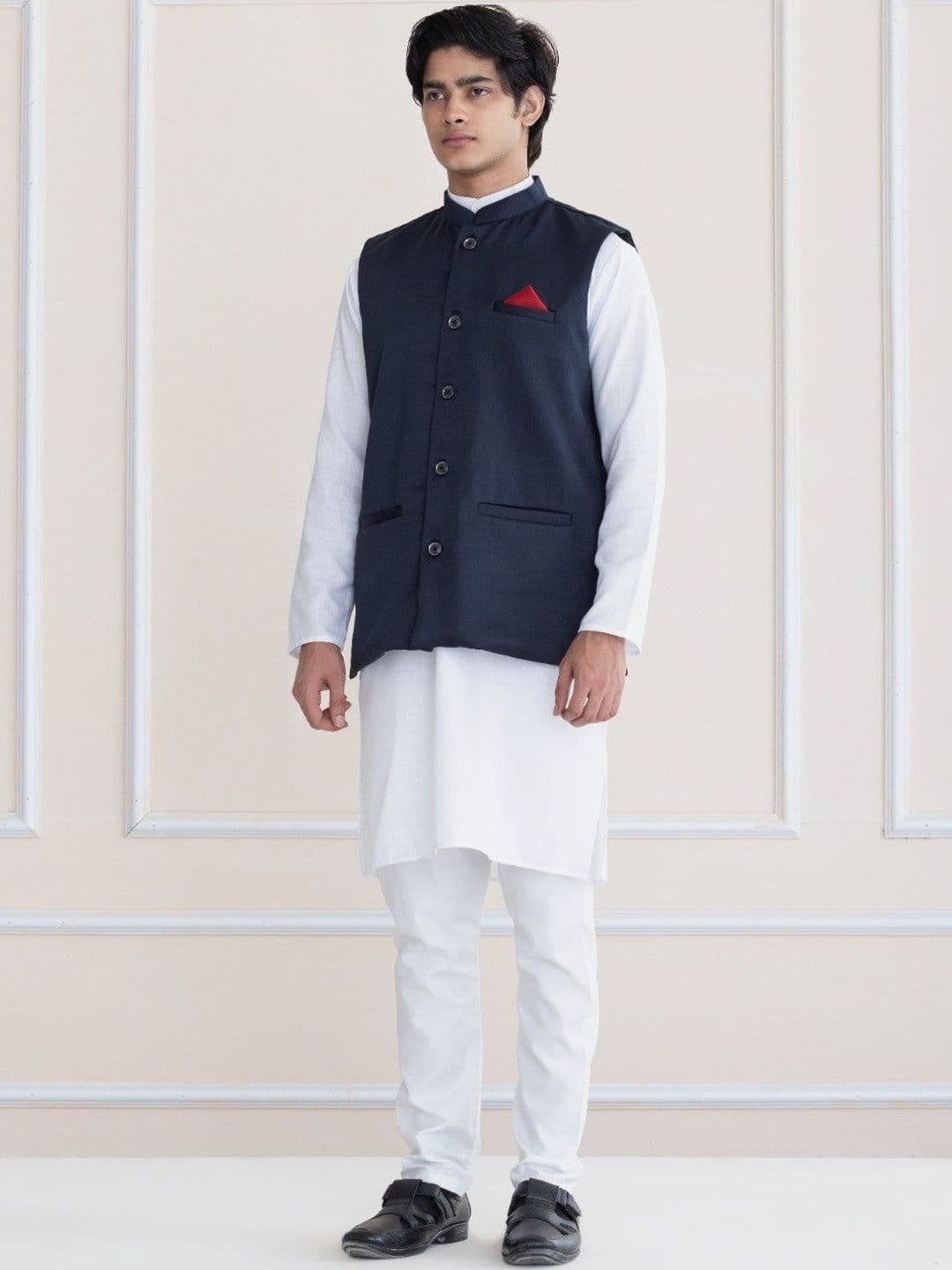 SHROBH Sleeveless Nehru Jackets - view 1