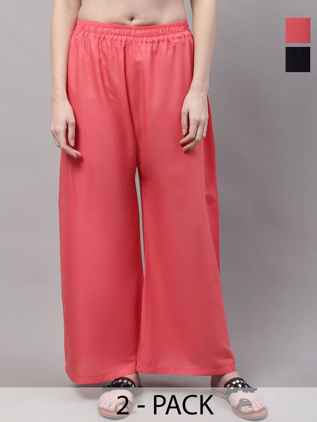 KALINI Women 2 Flared Ethnic Palazzos - view 1