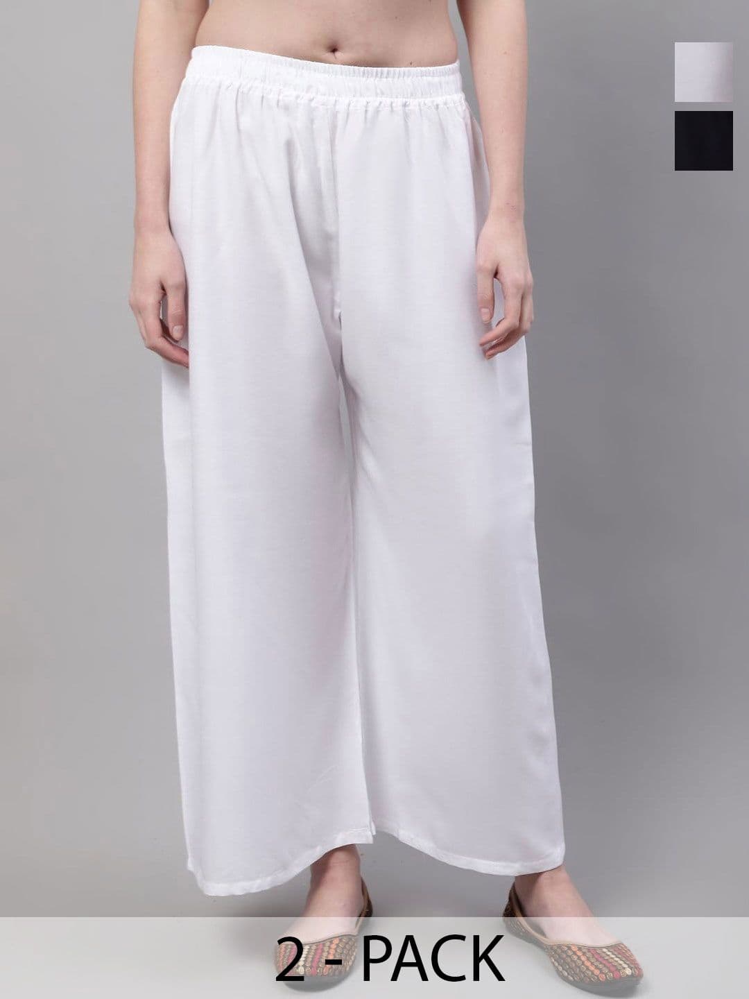 KALINI Women 2 Flared Ethnic Palazzos - view 1
