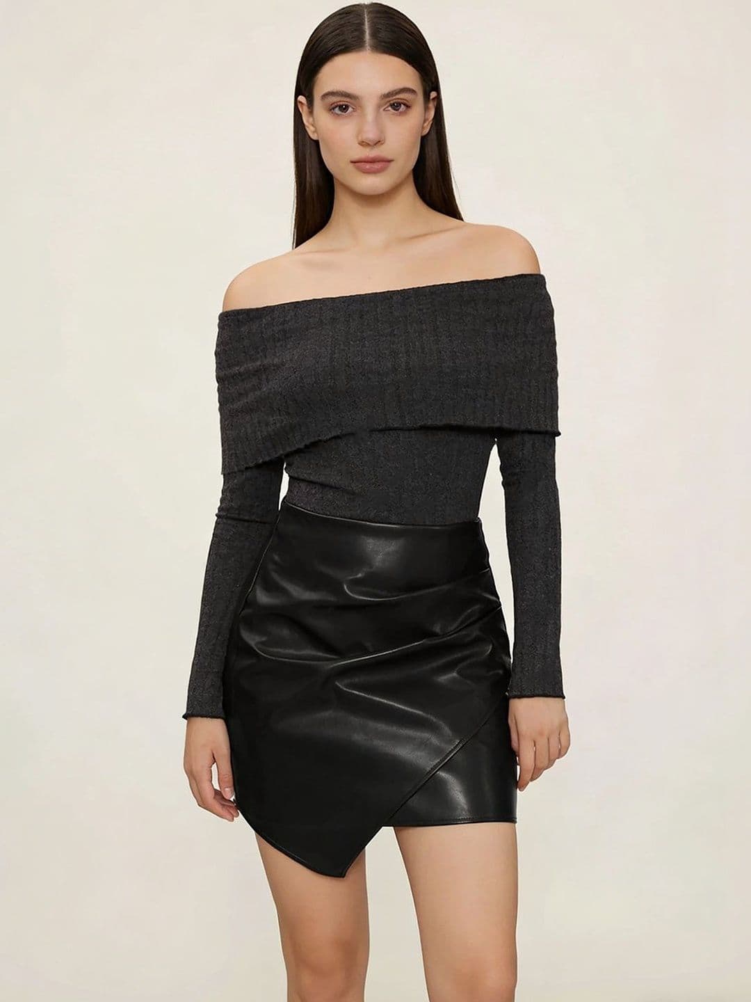 JC Mode Women Draped Mini Wrap Skirt - view 1