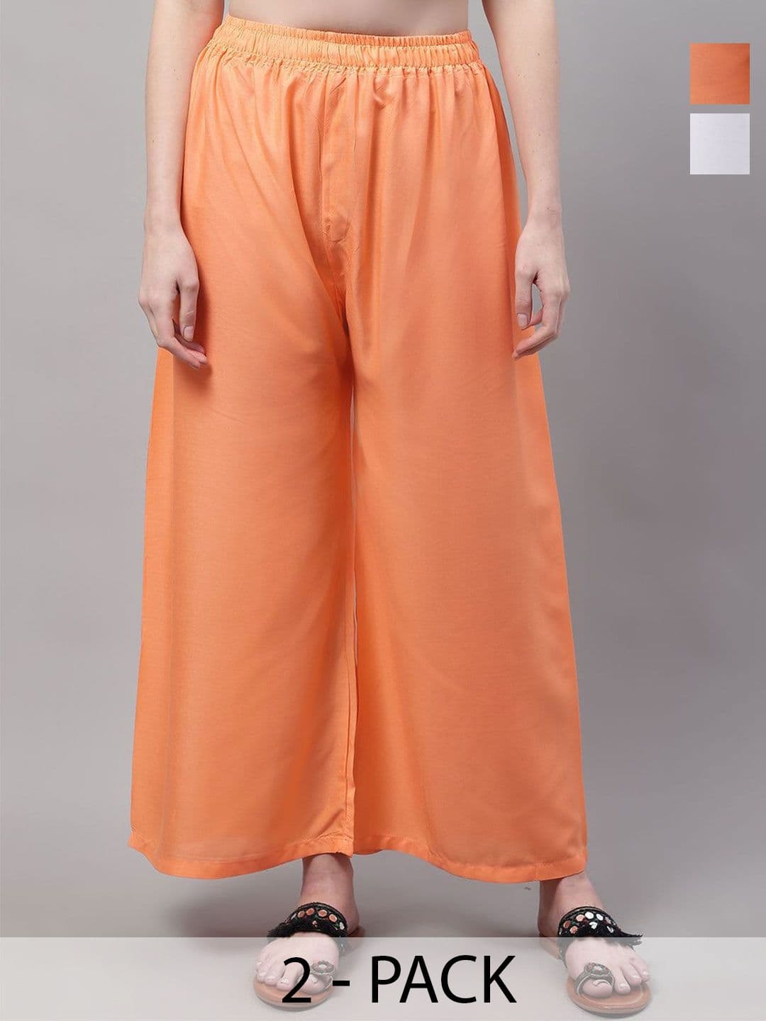 KALINI Women 2 Flared Ethnic Palazzos - view 1