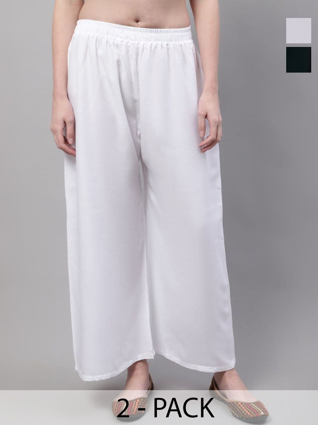 KALINI Women 2 Flared Ethnic Palazzos - view 1