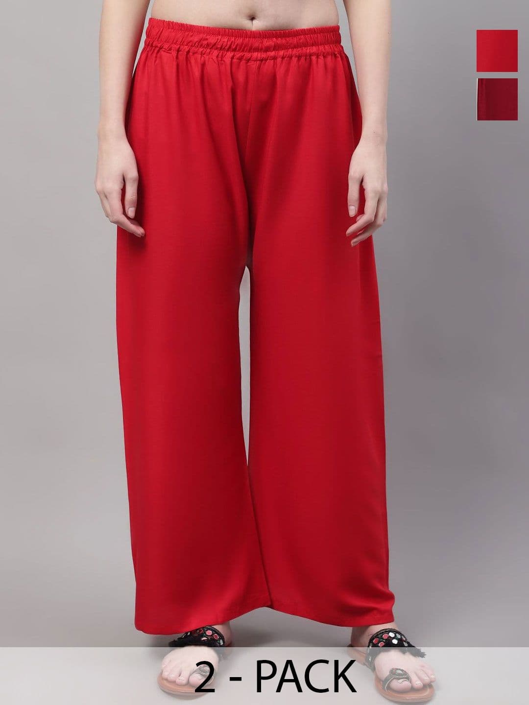 KALINI Women 2 Flared Ethnic Palazzos - view 1