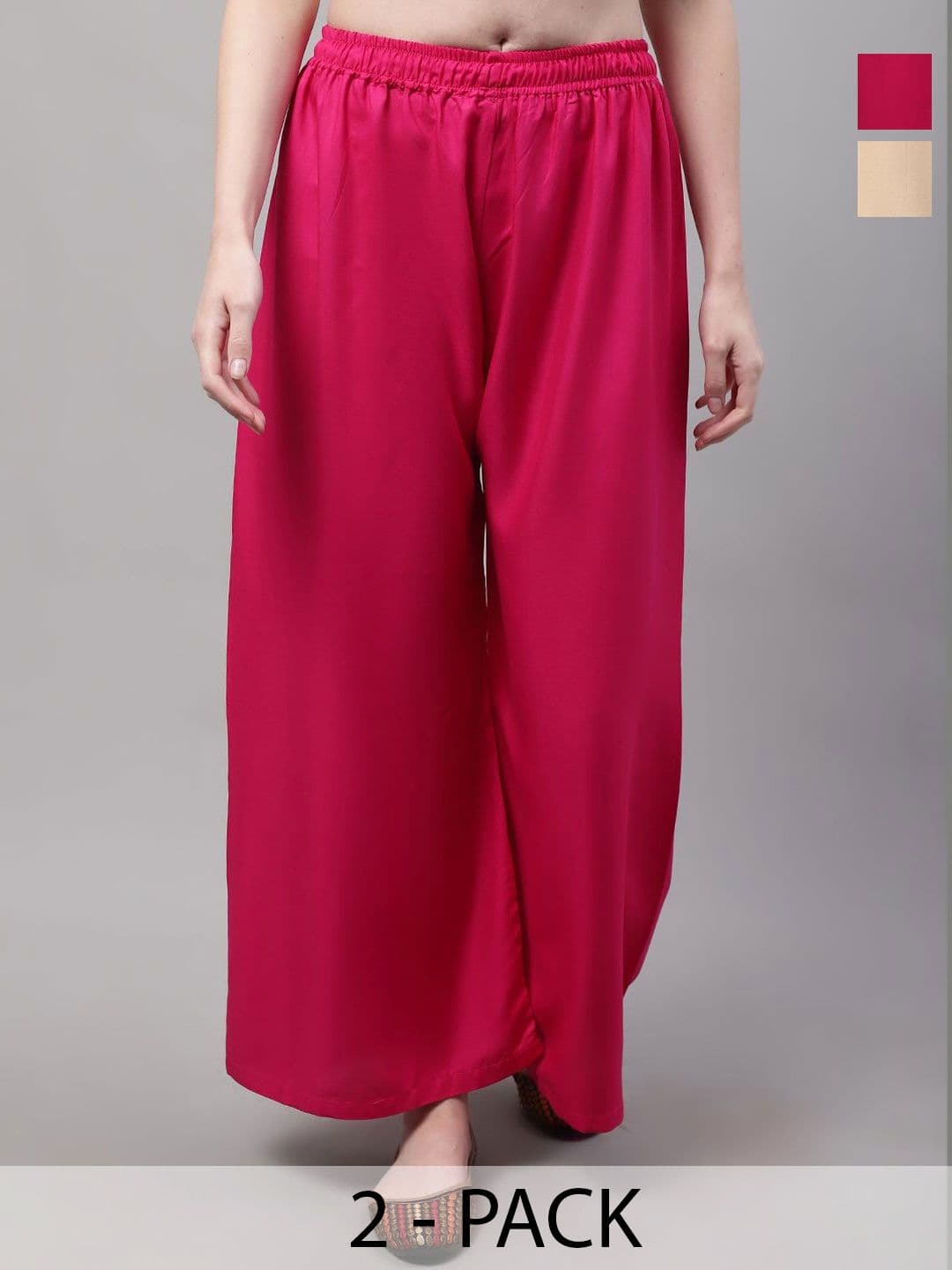 KALINI Women 2 Flared Ethnic Palazzos - view 1
