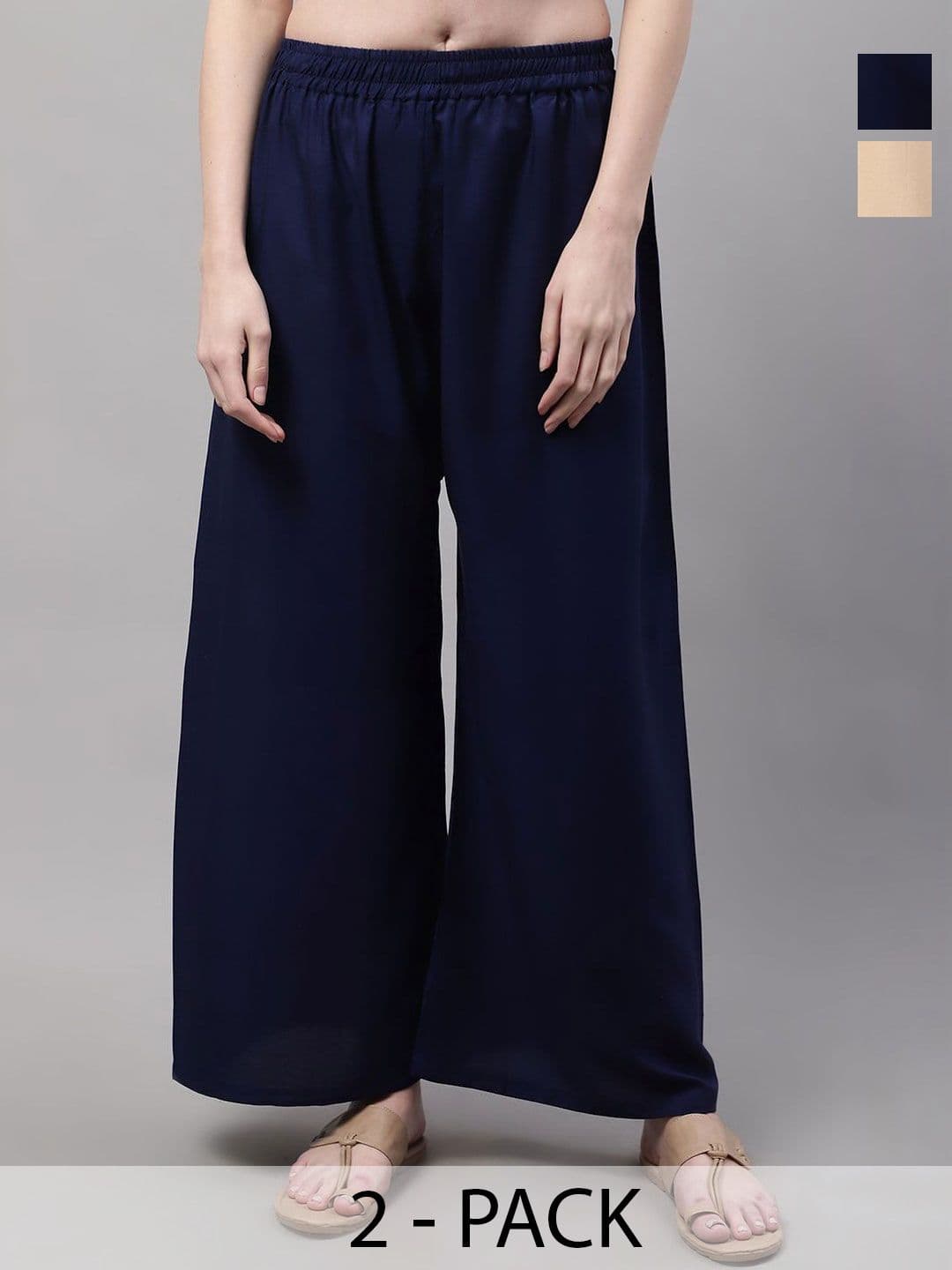 KALINI Women 2 Flared Ethnic Palazzos - view 1