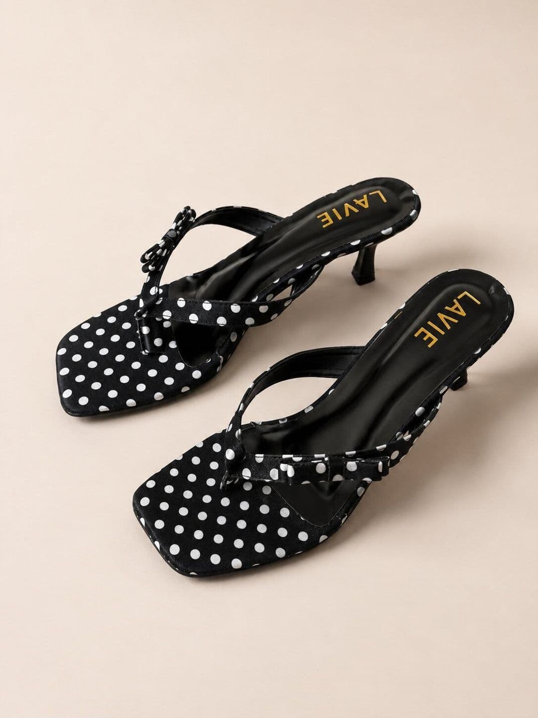 Lavie Printed Party Kitten Mules with Bows - view 1