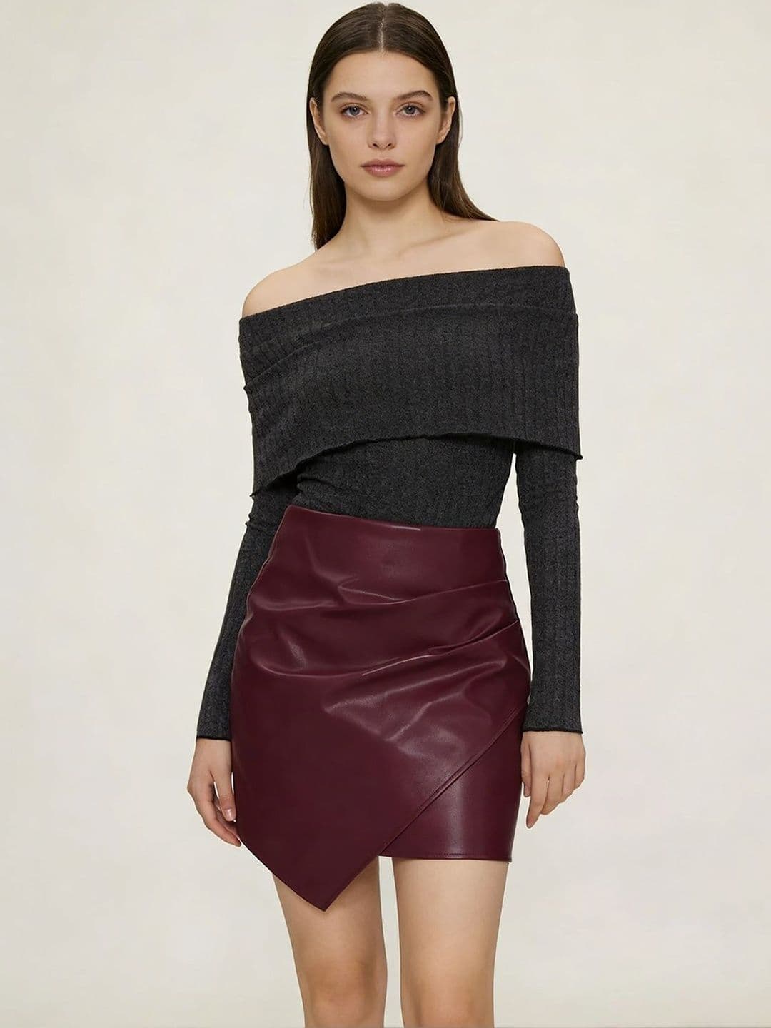 JC Mode Women Frayed Denim Mini Wrap Skirt - view 1