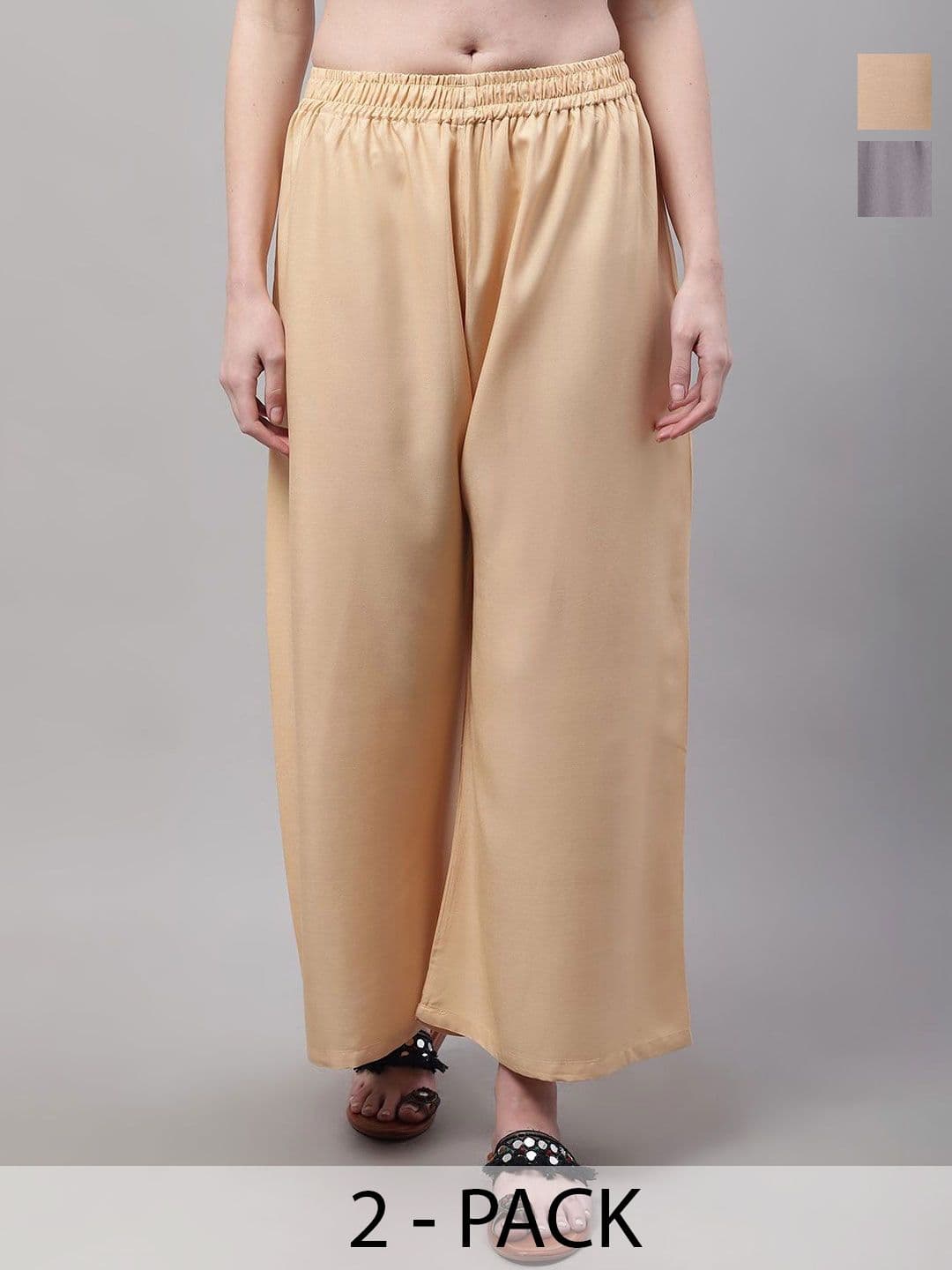 KALINI Women 2 Flared Ethnic Palazzos - view 1