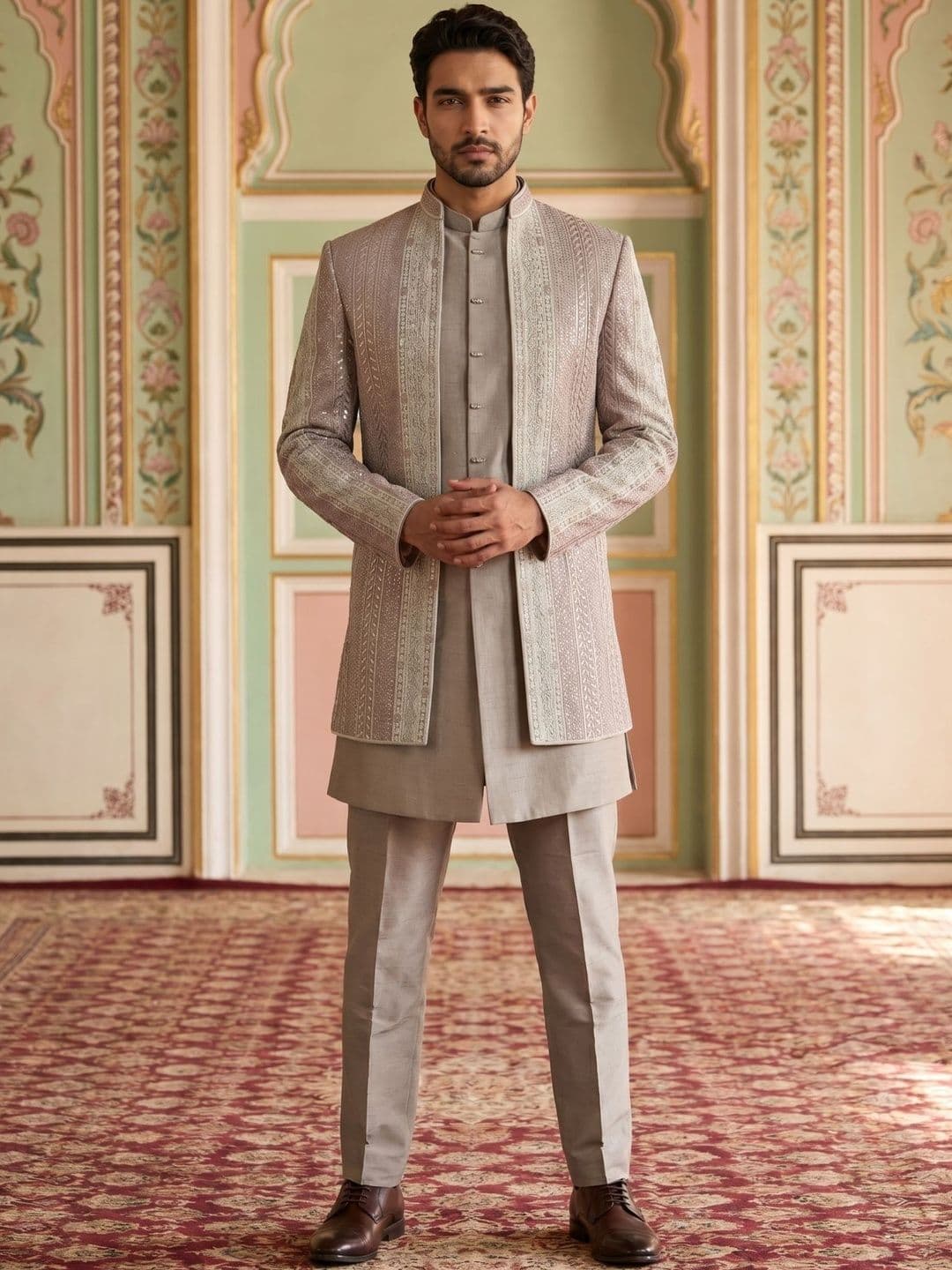 Jompers Embroidered Indo-Western Set