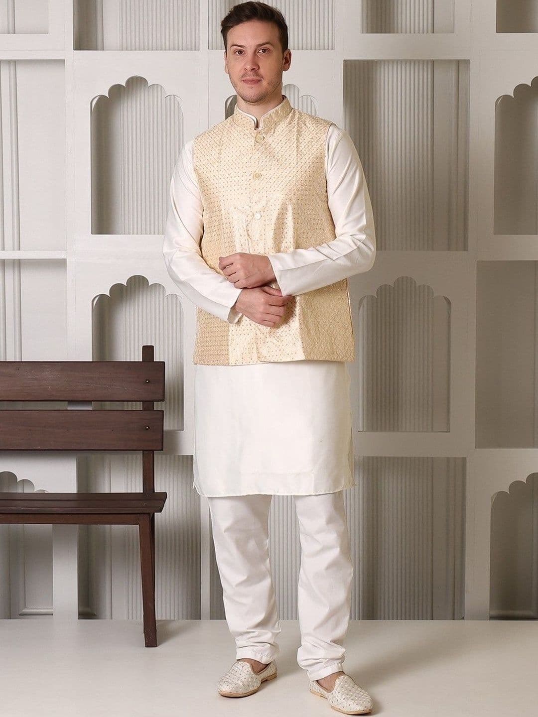 SHROBH Embroidered Nehru Jackets - view 1