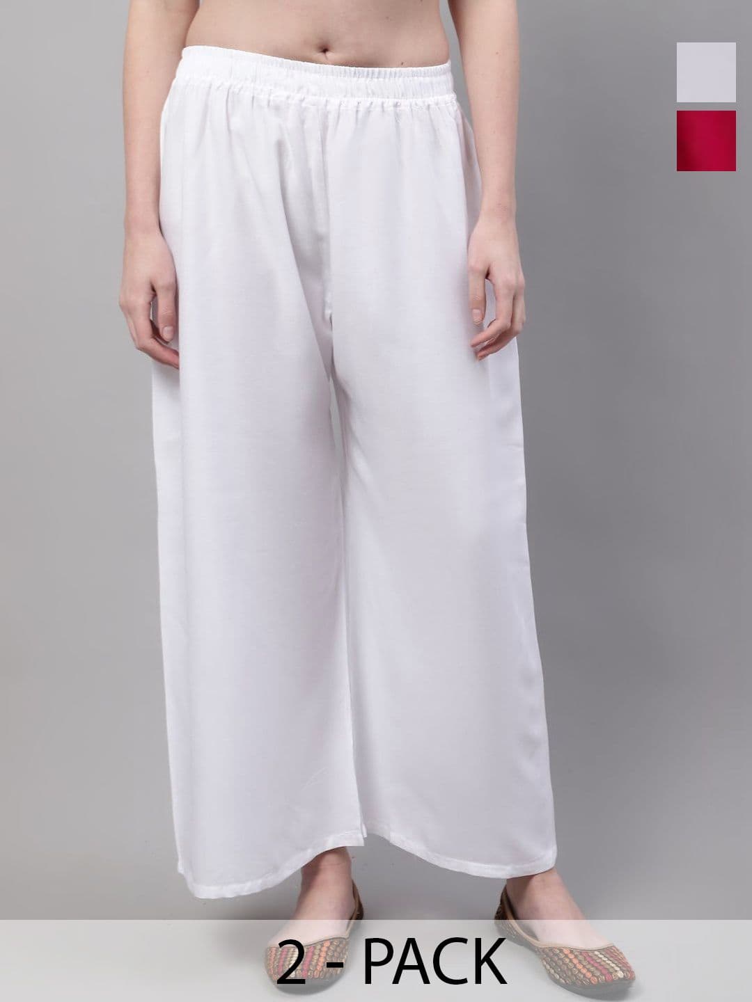 KALINI Women 2 Flared Ethnic Palazzos - view 1