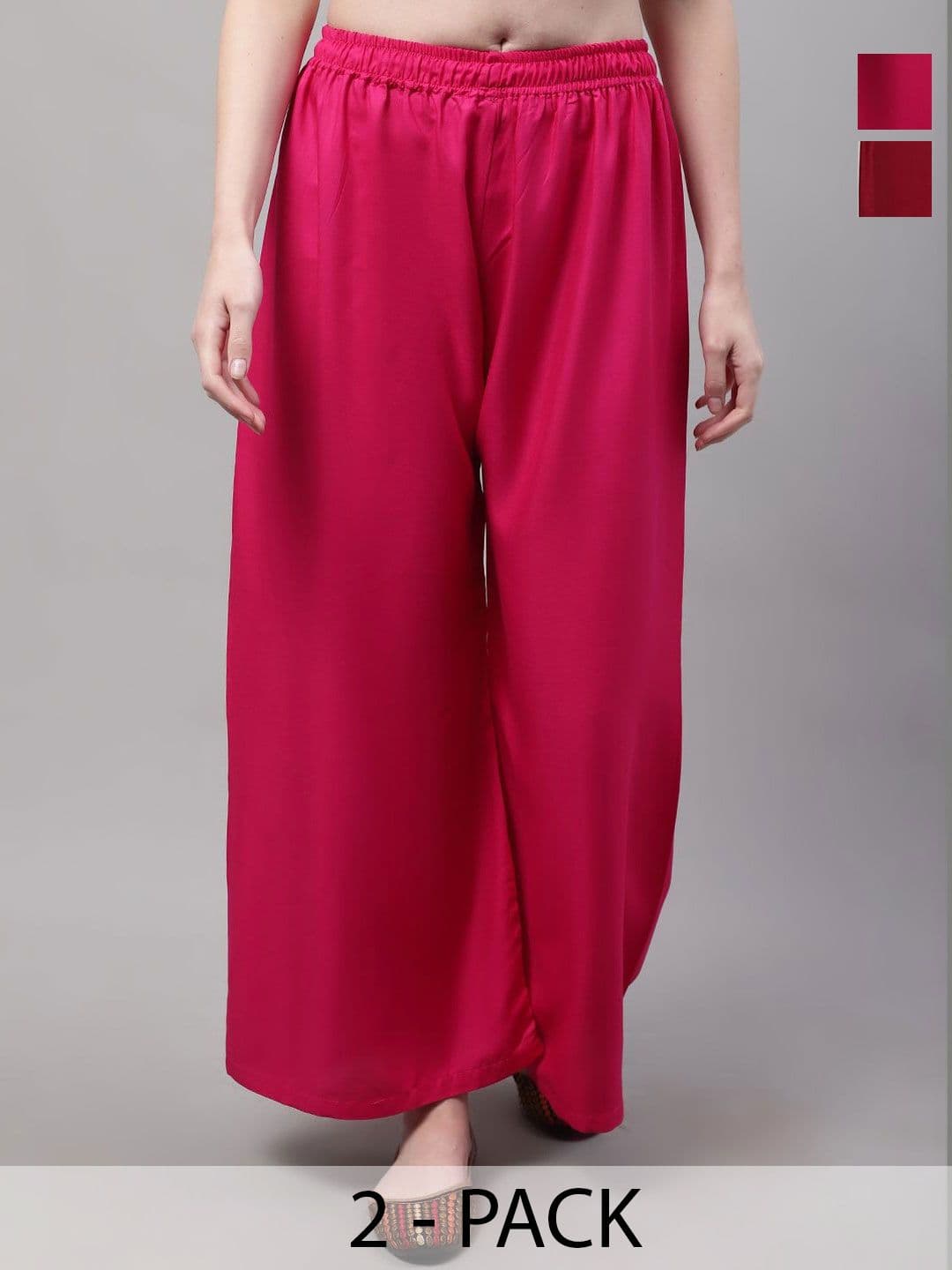 KALINI Women 2 Flared Ethnic Palazzos - view 1