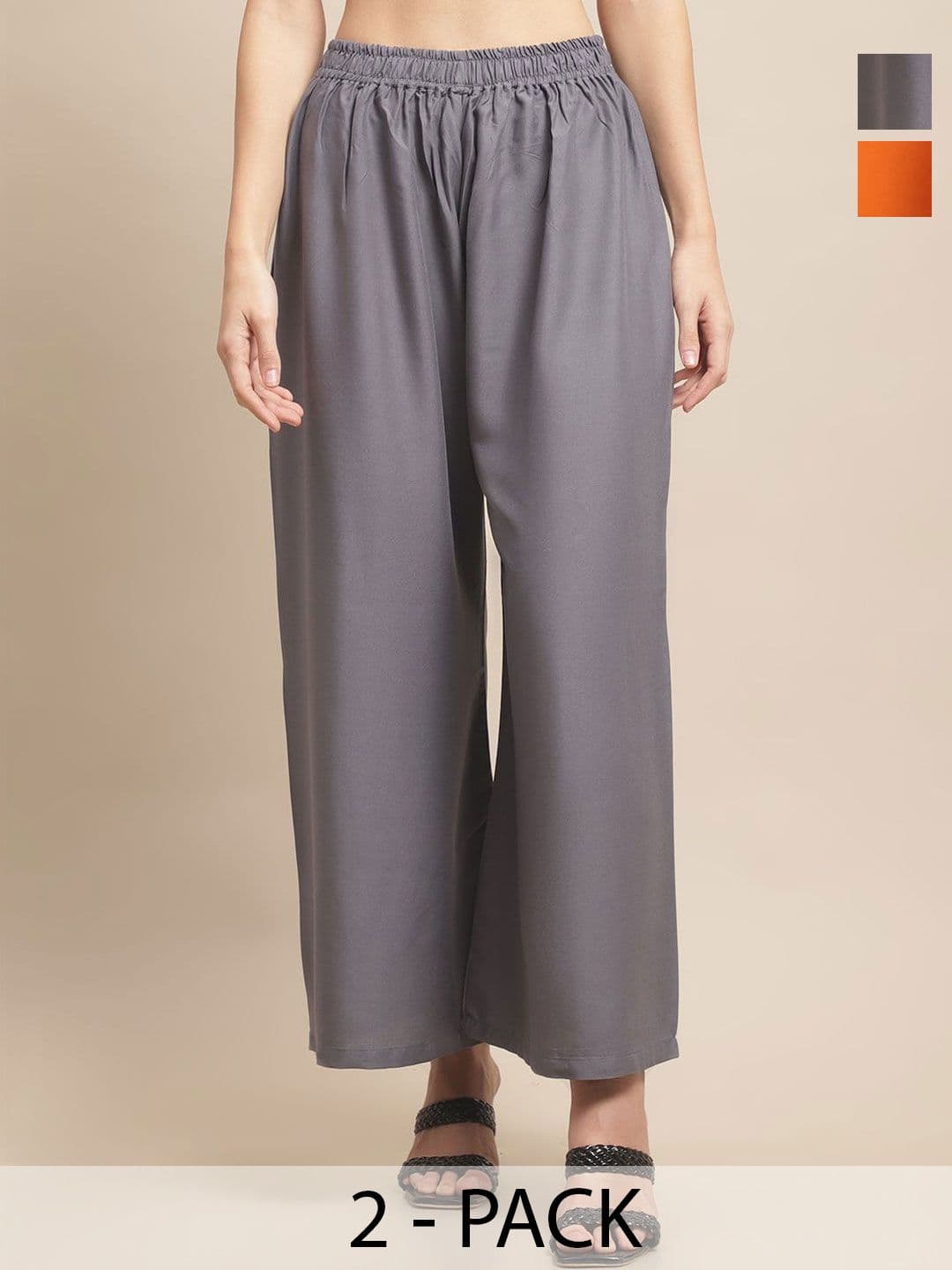 KALINI Women 2 Flared Ethnic Palazzos - view 1