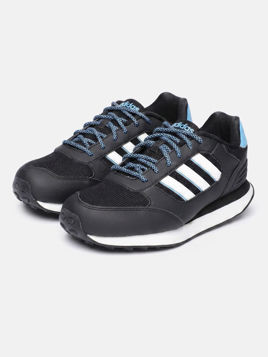 ADIDAS Men Black Striped Sports Shoes - view 1