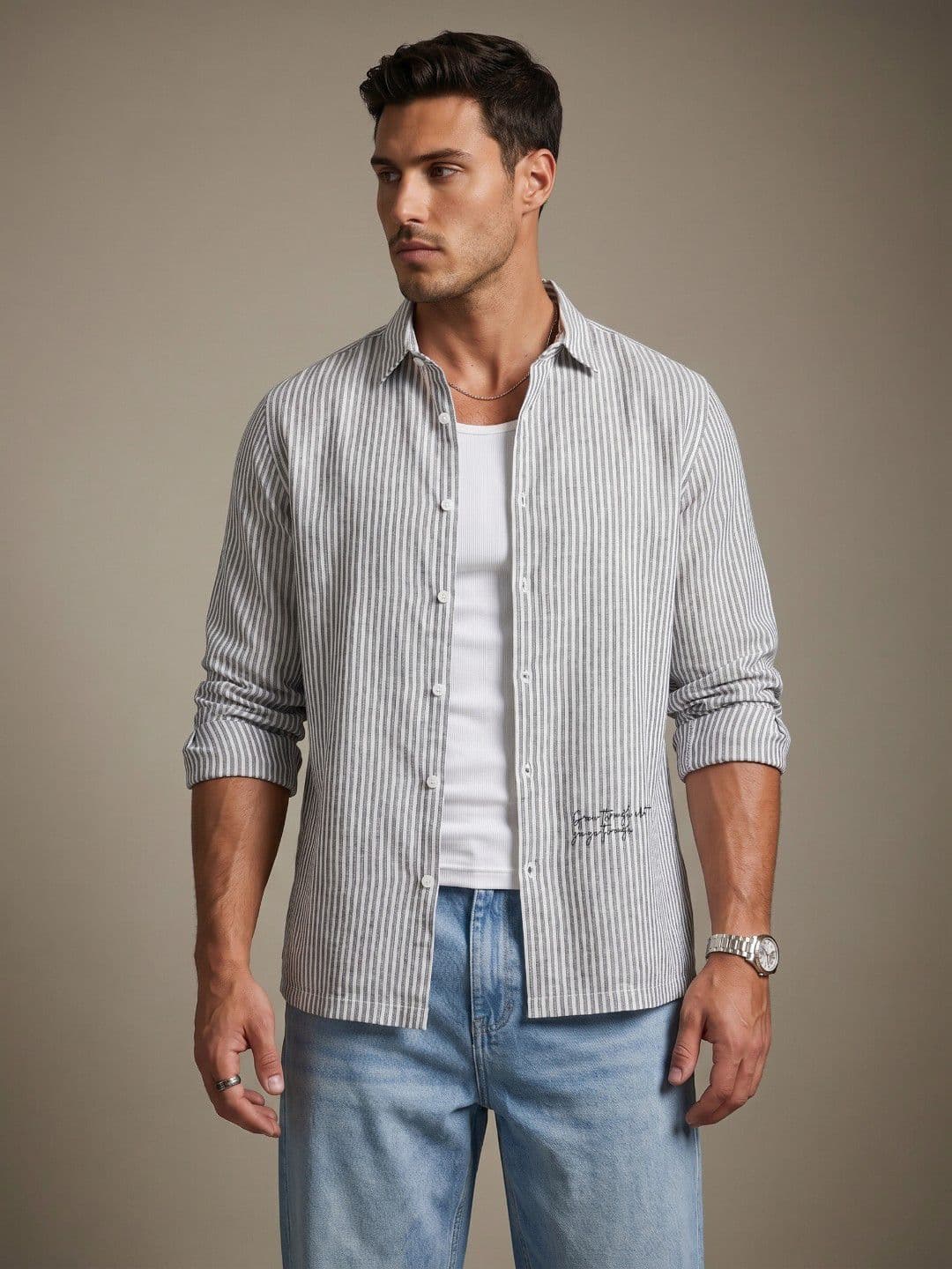 glitchez Striped Casual Shirt - view 1