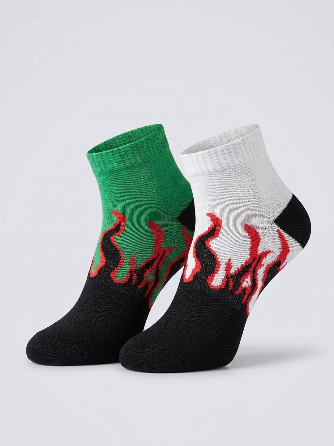 Moda Rapido Men Pack of 2 Cotton Blend Patterned Ankle Length Socks - view 1
