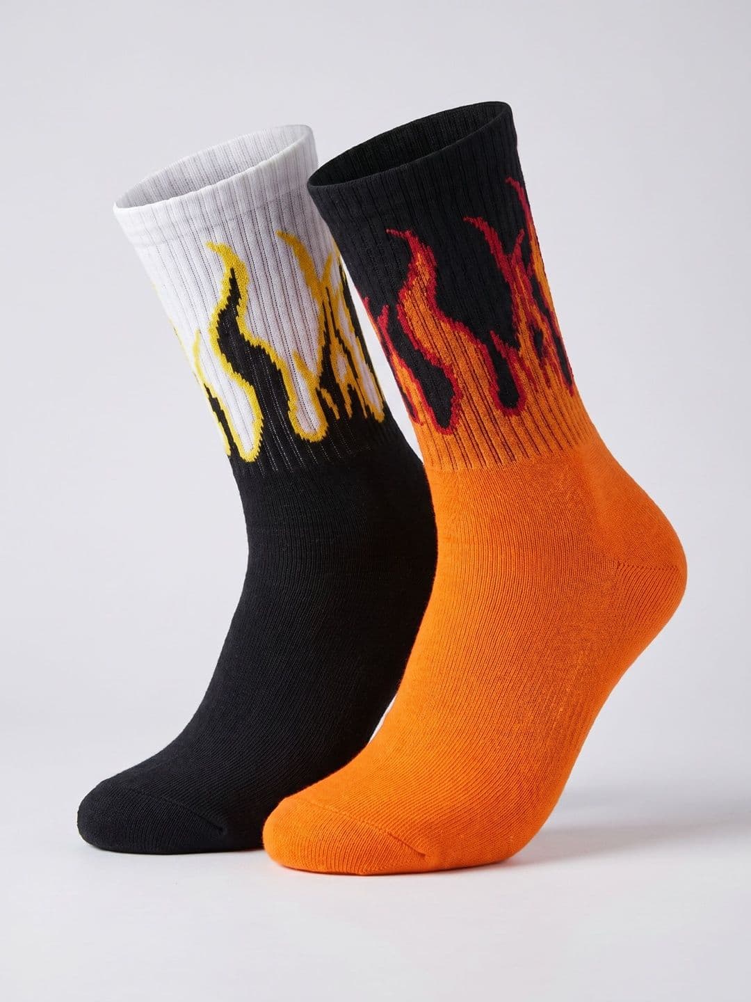 Moda Rapido Men Pack of 2 Cotton Blend Patterned Calf Length Socks - view 1