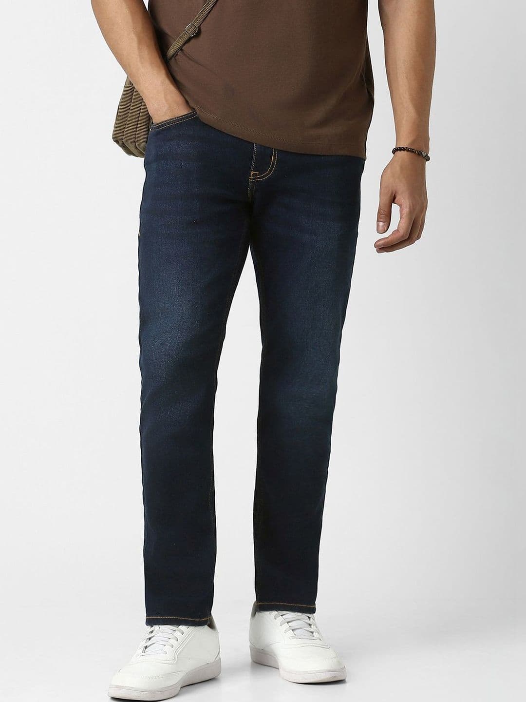 Peter England Casuals Men Slim Fit Mid-Rise Light Fade Jeans - view 1