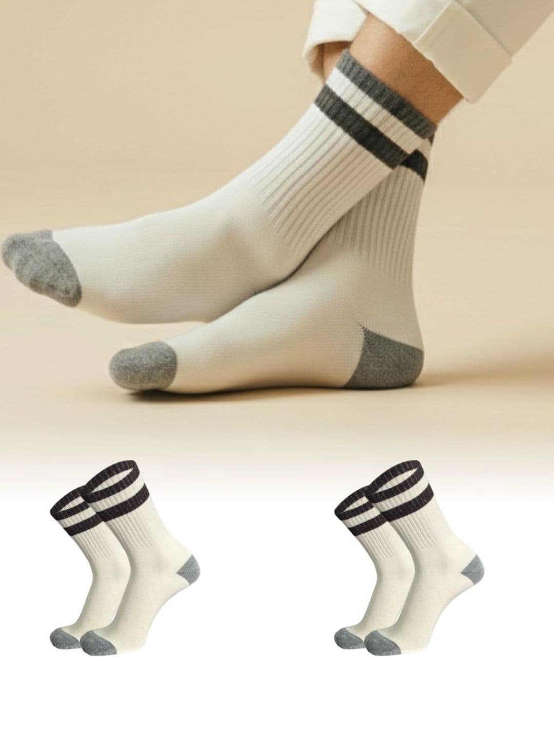 Sockscarving Men Pack of 2 Cotton Blend Calf Length Socks - view 1
